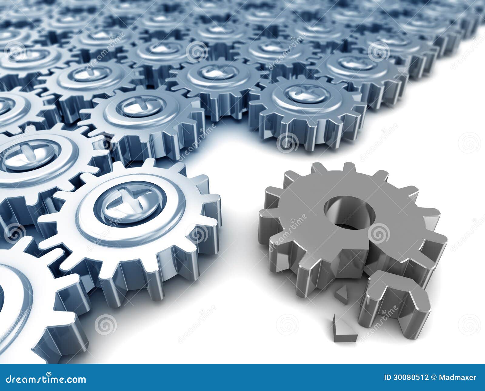 Broken gear wheel stock illustration. Illustration of accuracy 30080512