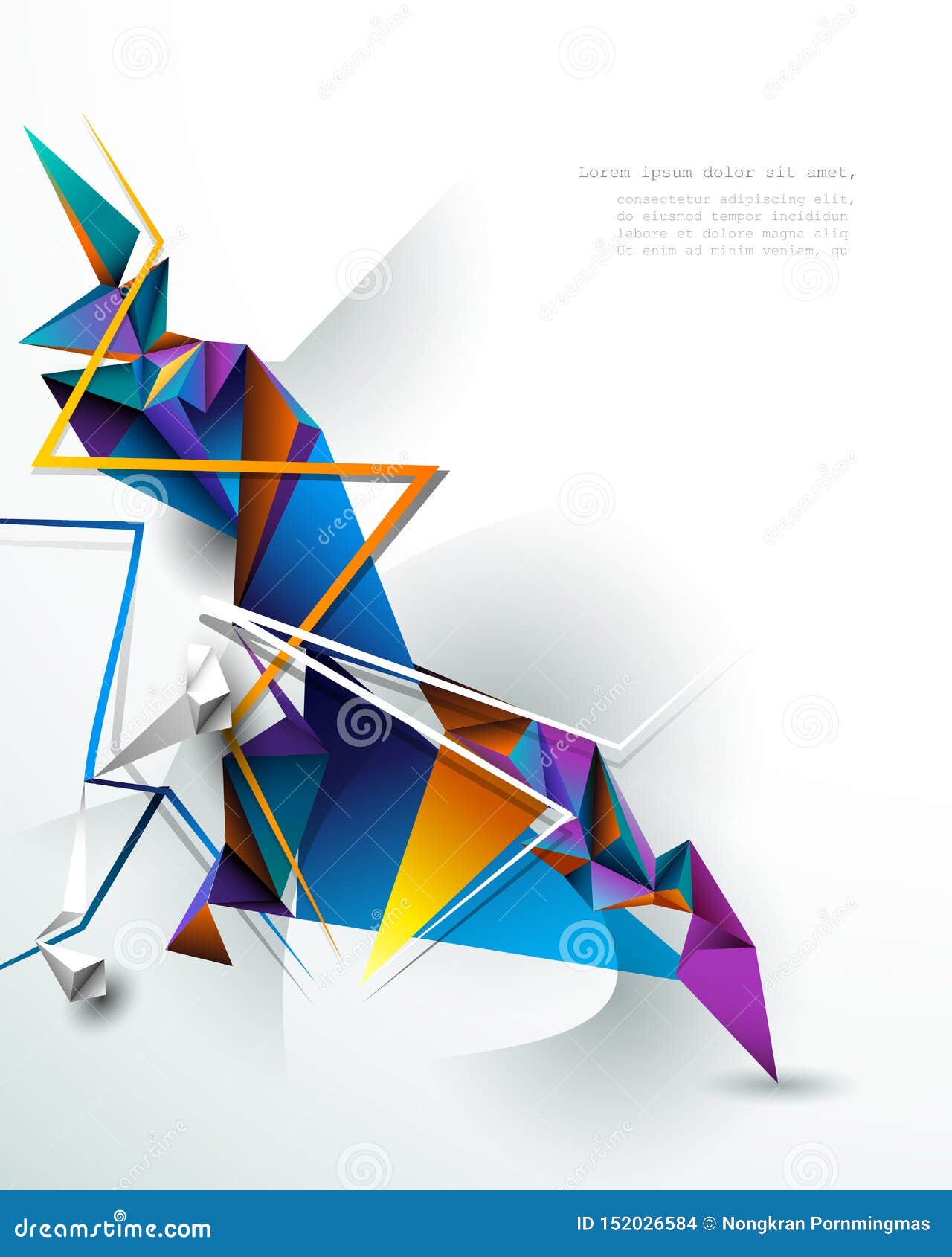  low poly, polygonal  with white gray color background. abstract science, futuristic, web, network concept