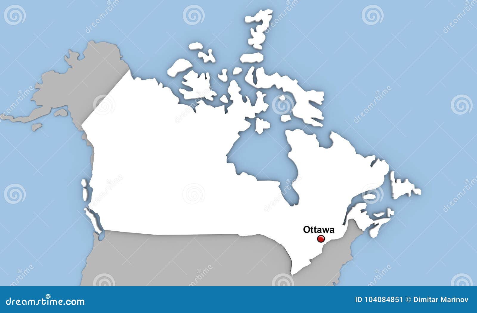 Maps Of The World Ottawa Abstract 3D Render Of Map Of Canada Stock Illustration - Illustration Of  Canada, Atlas: 104084851