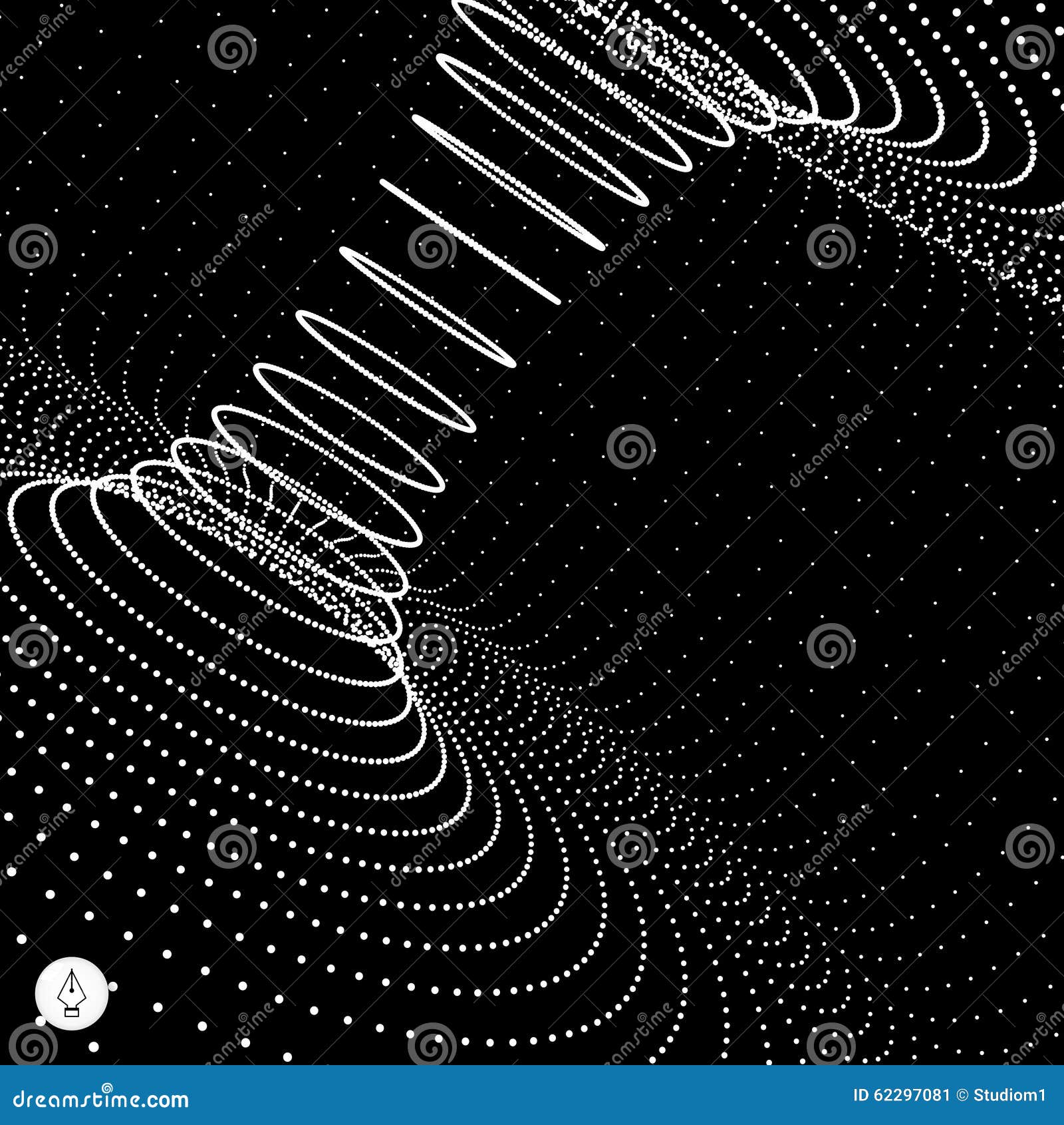 abstract 3d surface looks like funnel.