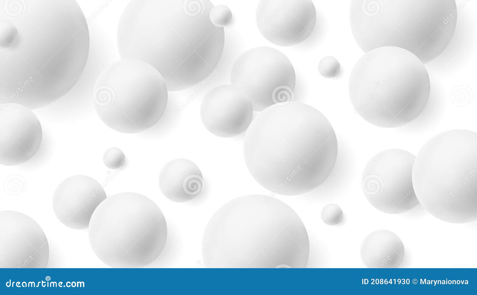 abstract 3d white spheric background, atoms moleculas 