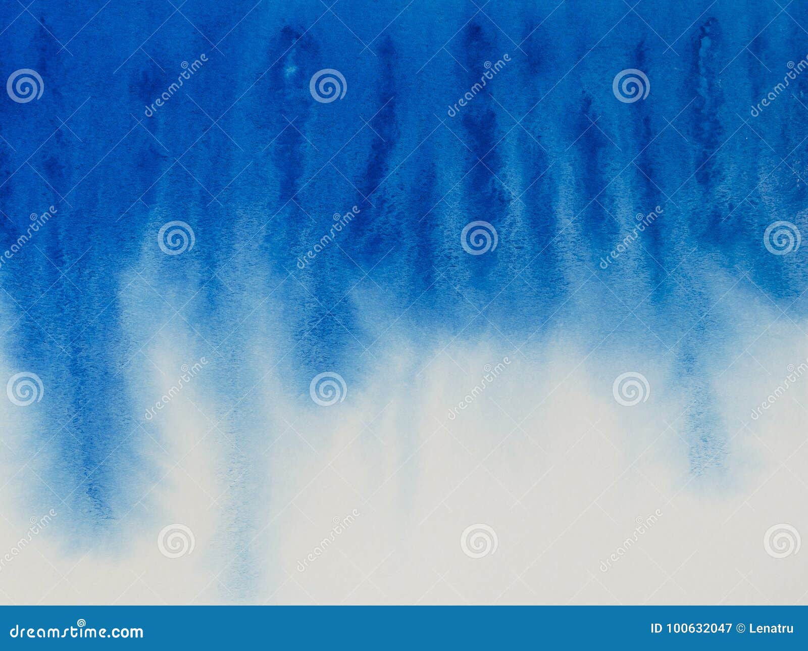 Abstract Dark Blue Watercolor Background Stock Illustration