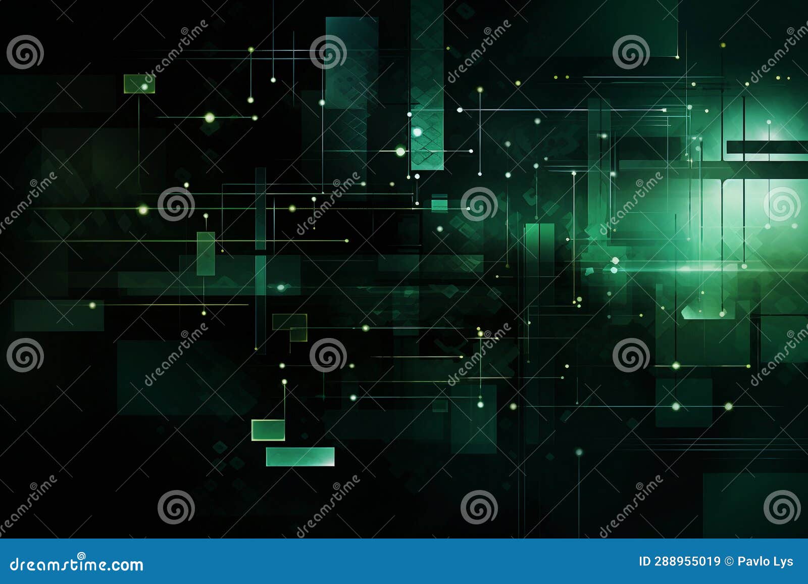 Abstract Dark Green Digital Background Stock Illustration Illustration of design, modern