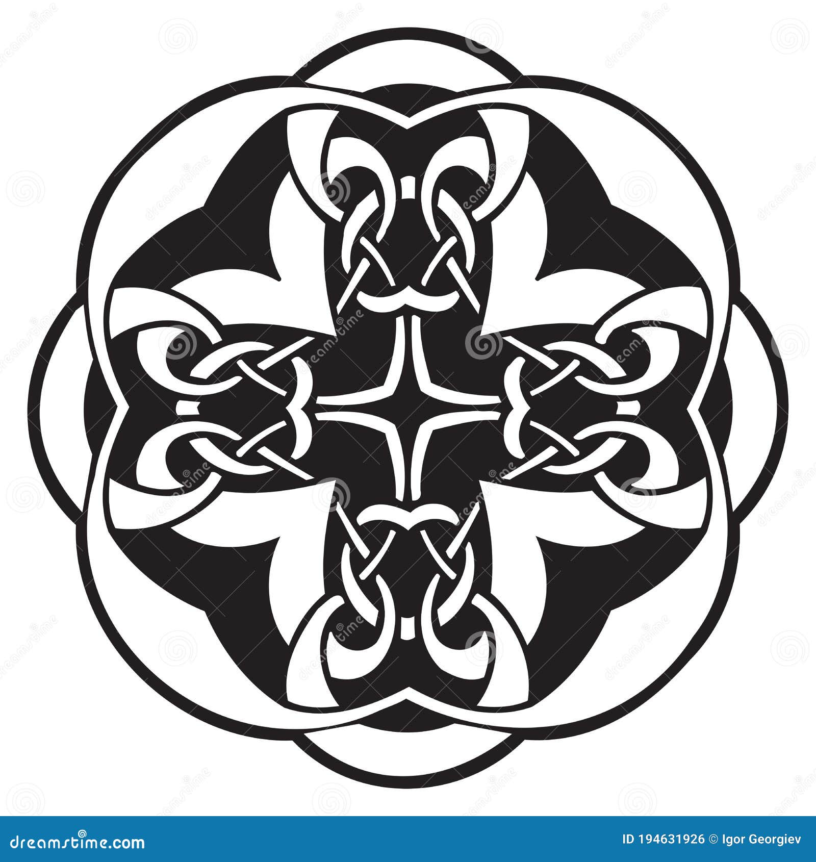 Download Abstract Decorative Celtic Irish Flower Knot Cross Mandala ...