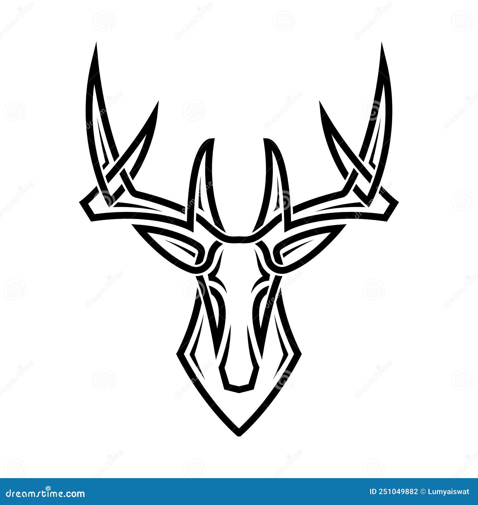 560 Silhouette Of A Deer Head Tattoo Illustrations RoyaltyFree Vector  Graphics  Clip Art  iStock