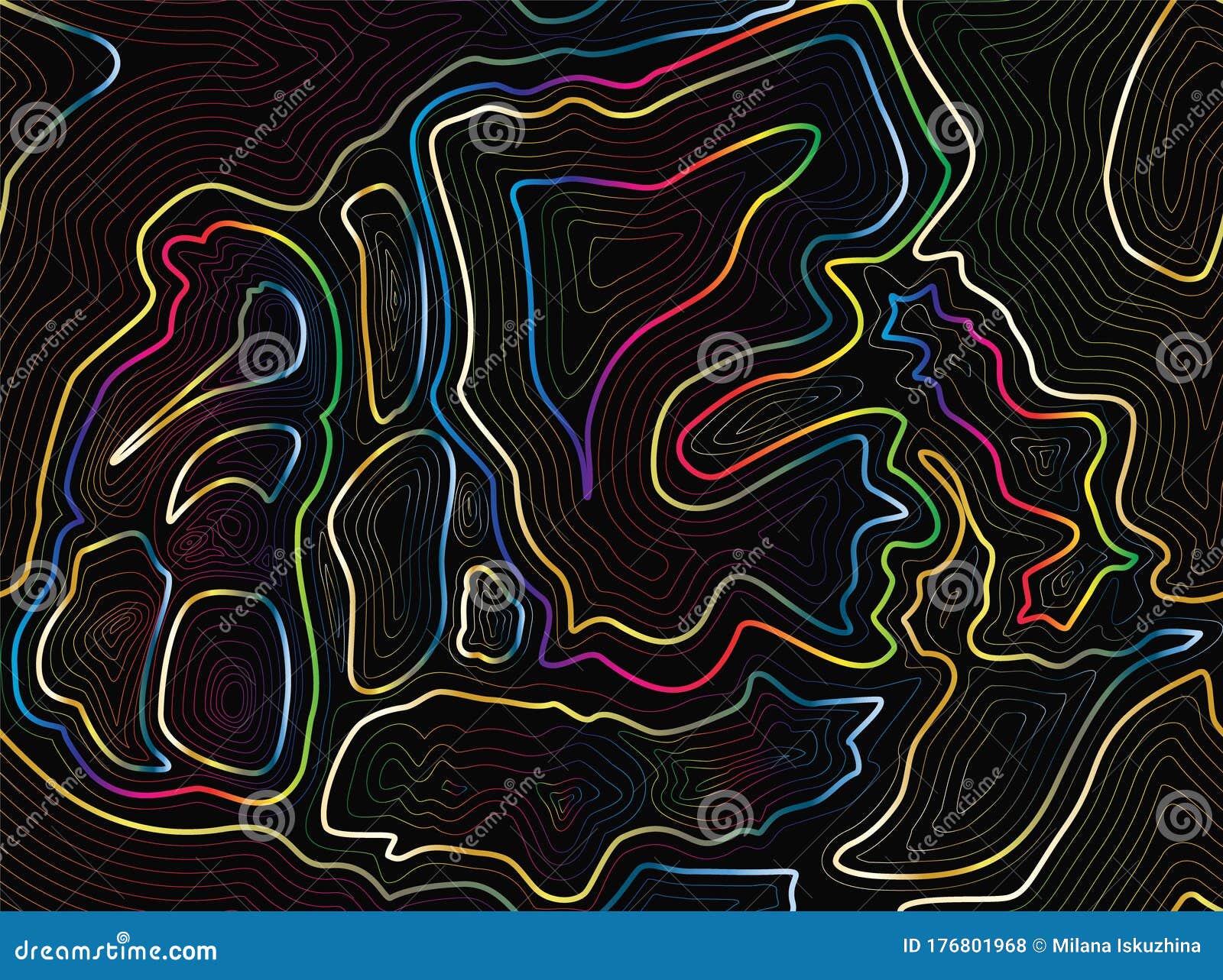 Abstract Design. Colorful Gradient Pattern Background, Background of the Topographic Map Stock