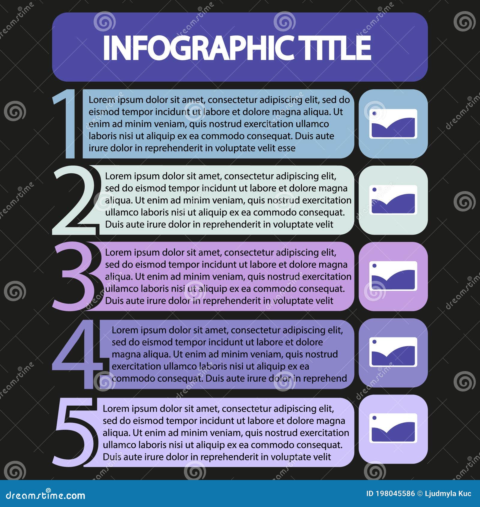 Infographic Layout with Four Blocks Stock Template