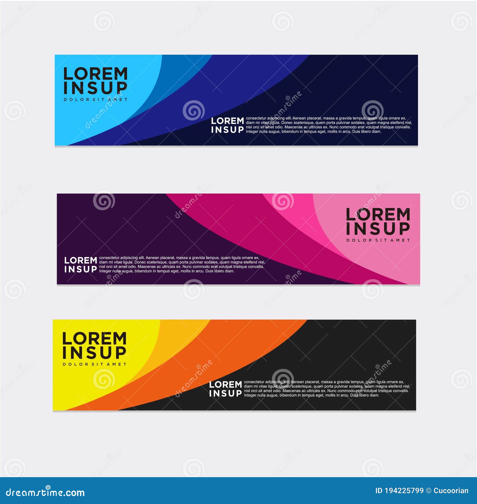 Abstract Modern Banner Template Design Stock Vector Illustration of