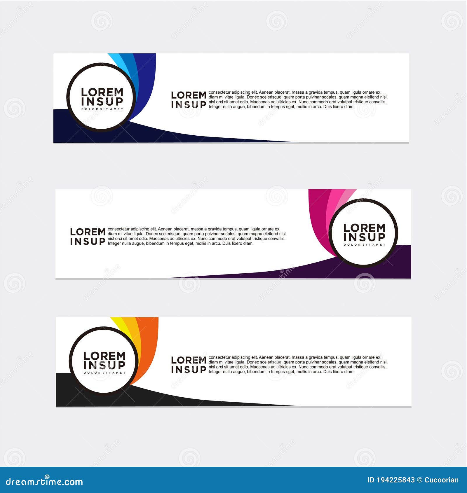 Abstract Modern Banner Template Design Stock Vector Illustration of