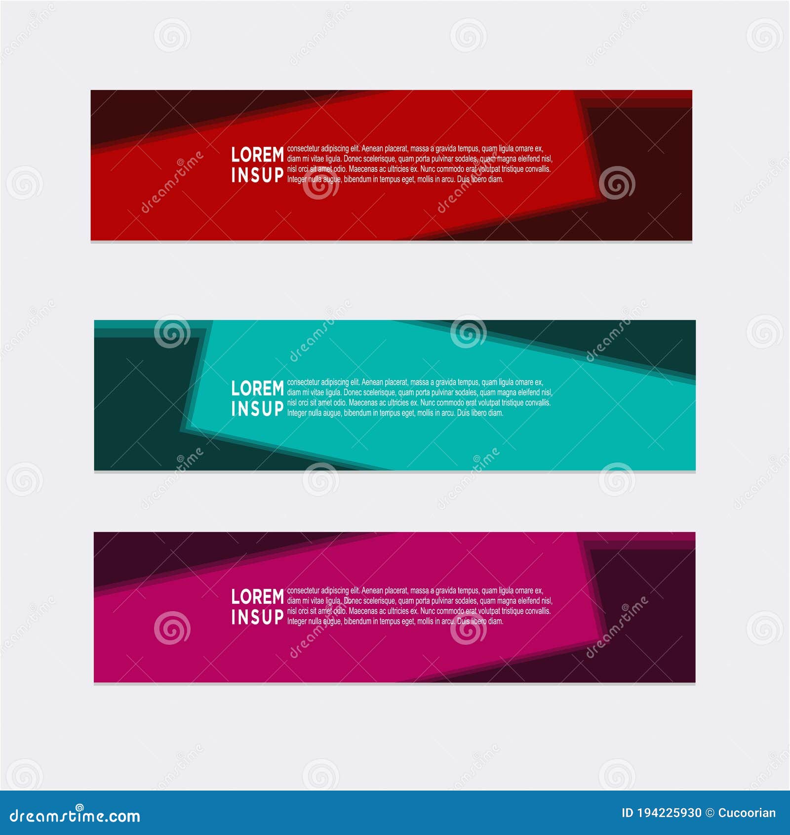 Abstract Modern Banner Template Design Stock Vector Illustration of