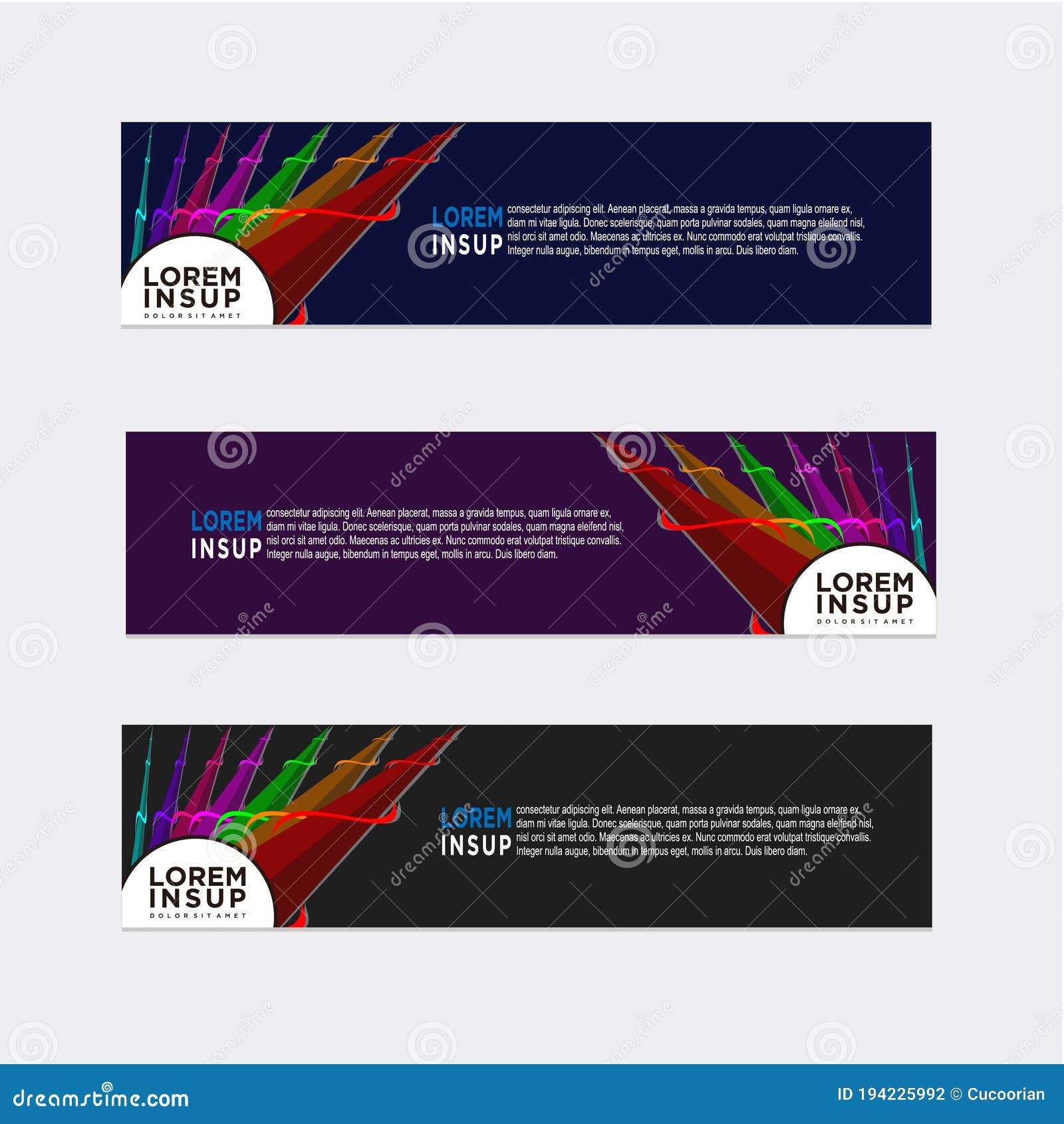 Abstract Modern Banner Template Design Stock Vector Illustration of