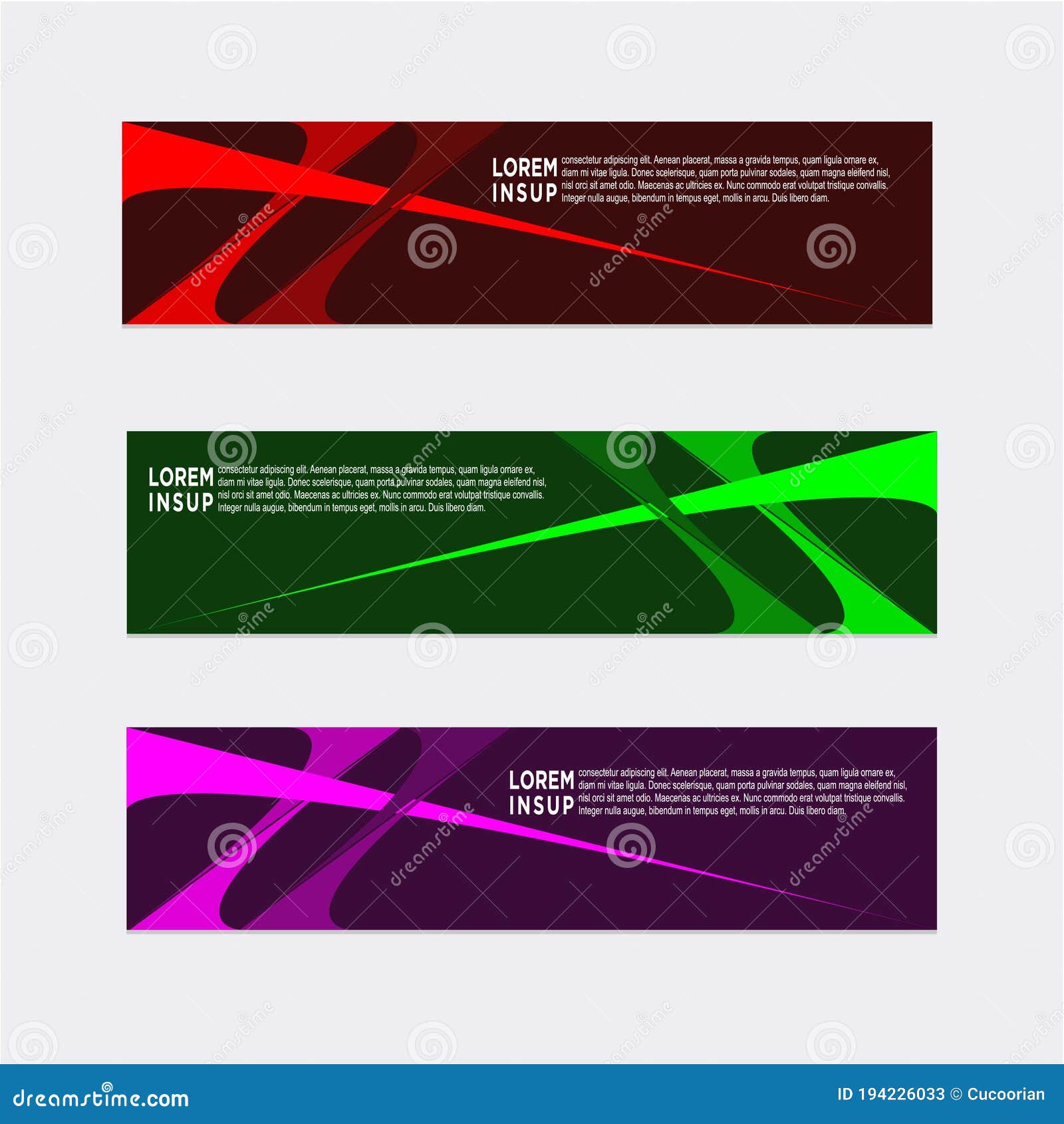 Abstract Modern Banner Template Design Stock Vector Illustration of