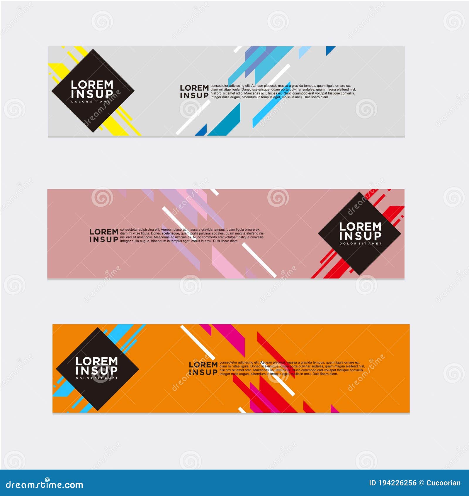 Abstract Modern Banner Template Design Stock Vector Illustration of