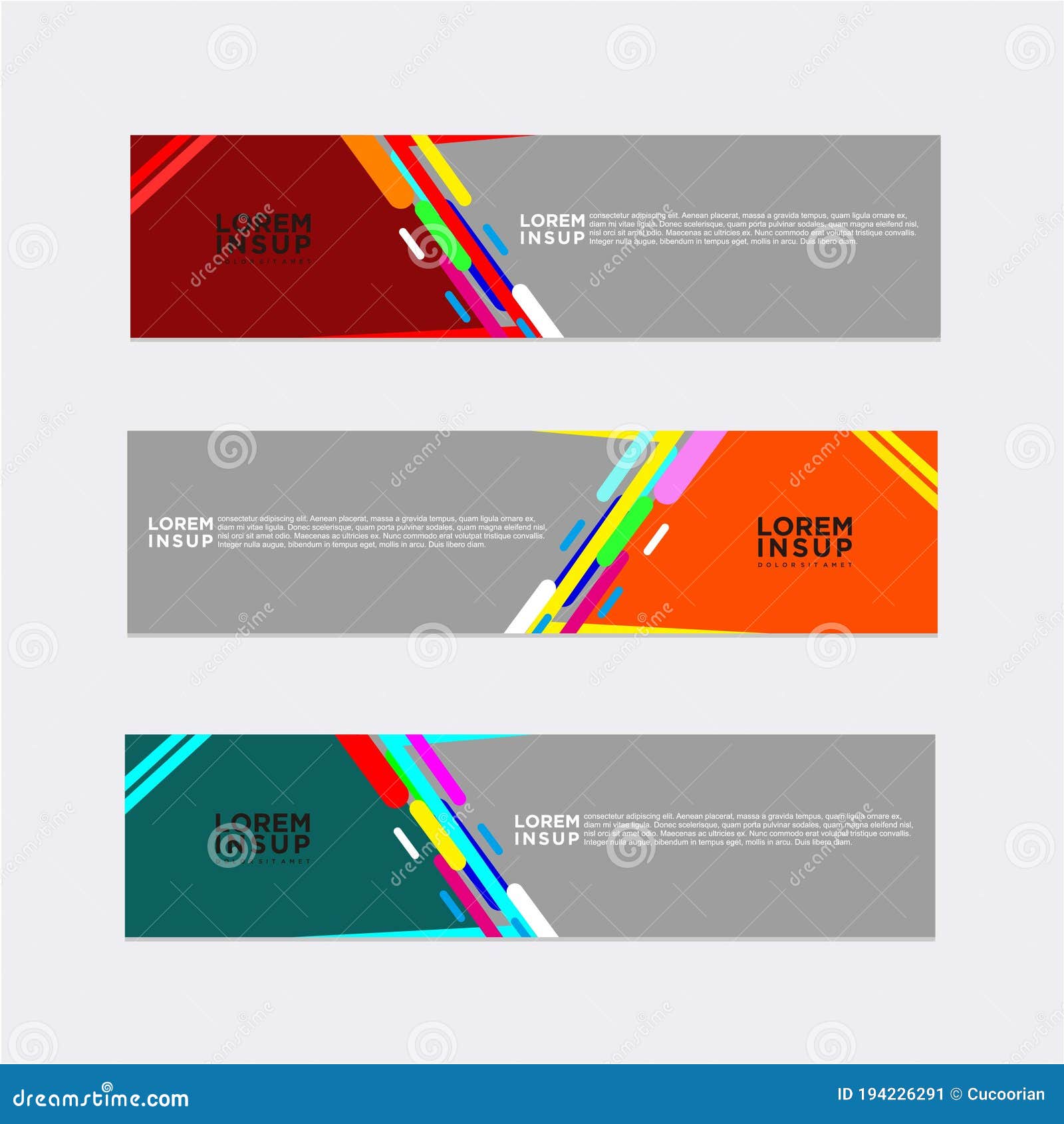 Abstract Modern Banner Template Design Stock Vector Illustration of