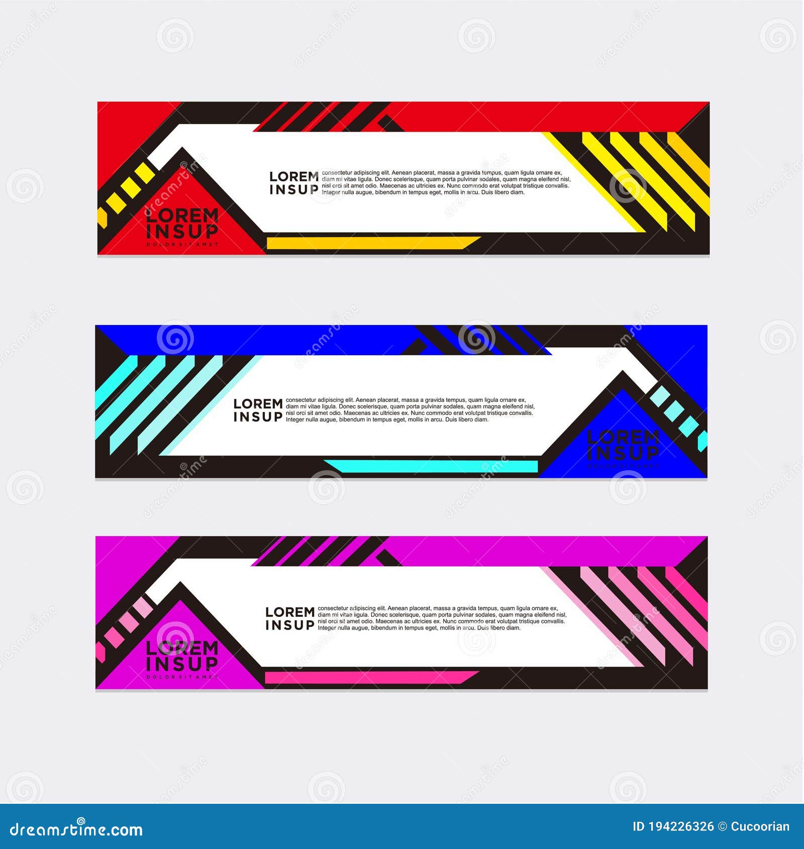 Abstract Modern Banner Template Design Stock Vector Illustration of