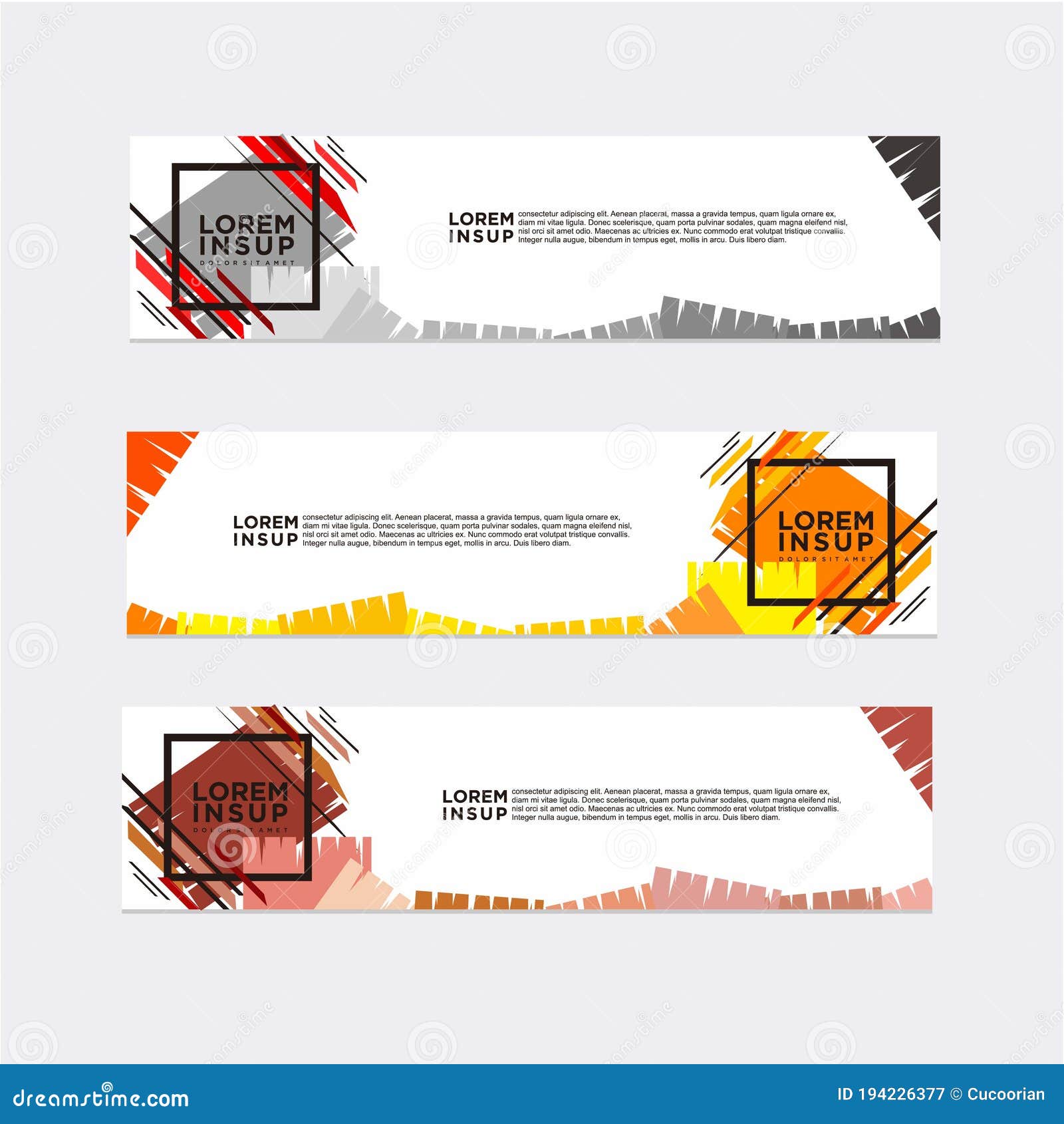 Abstract Modern Banner Template Design Stock Vector Illustration of