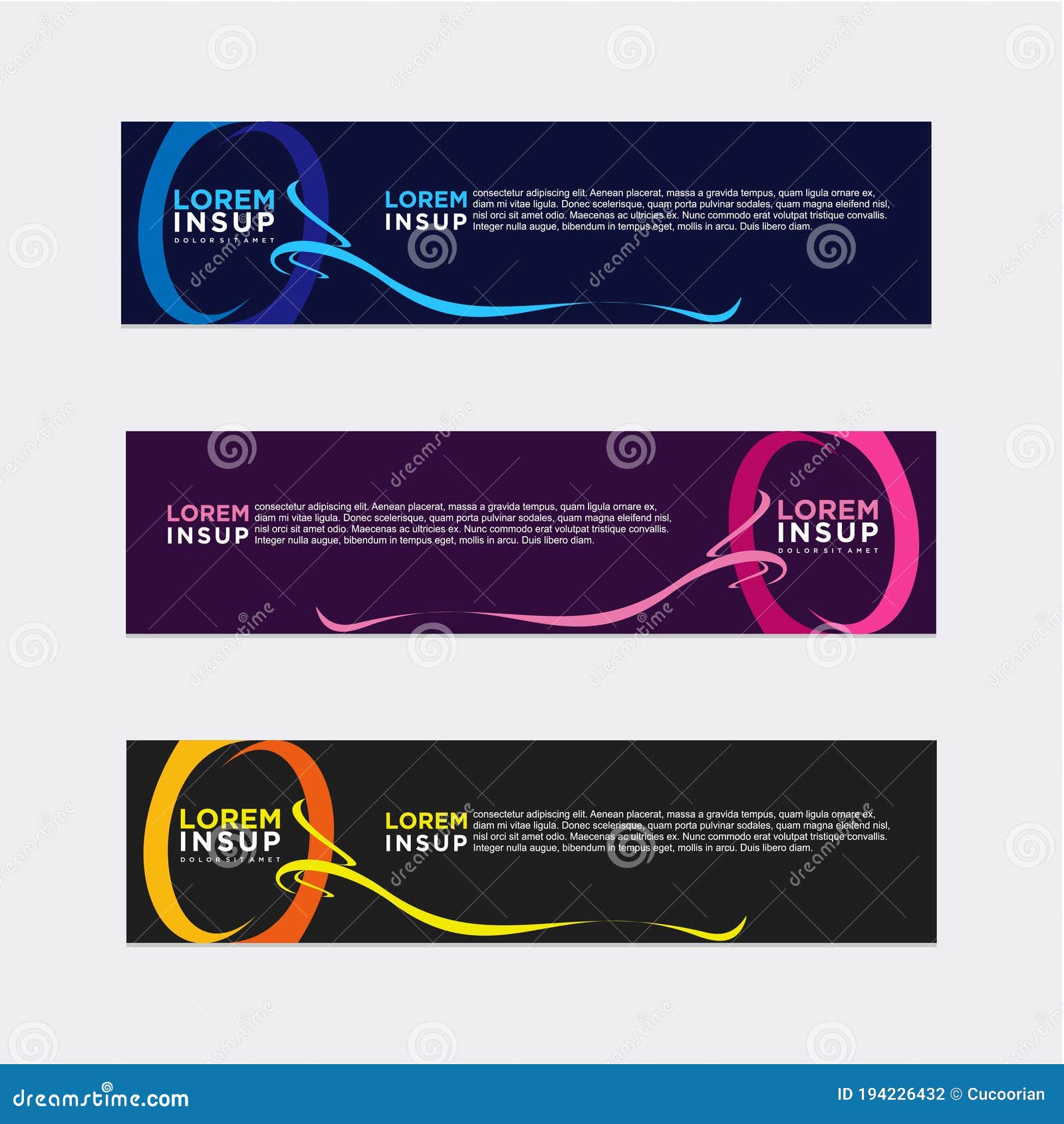 Abstract Modern Banner Template Design Stock Vector Illustration of