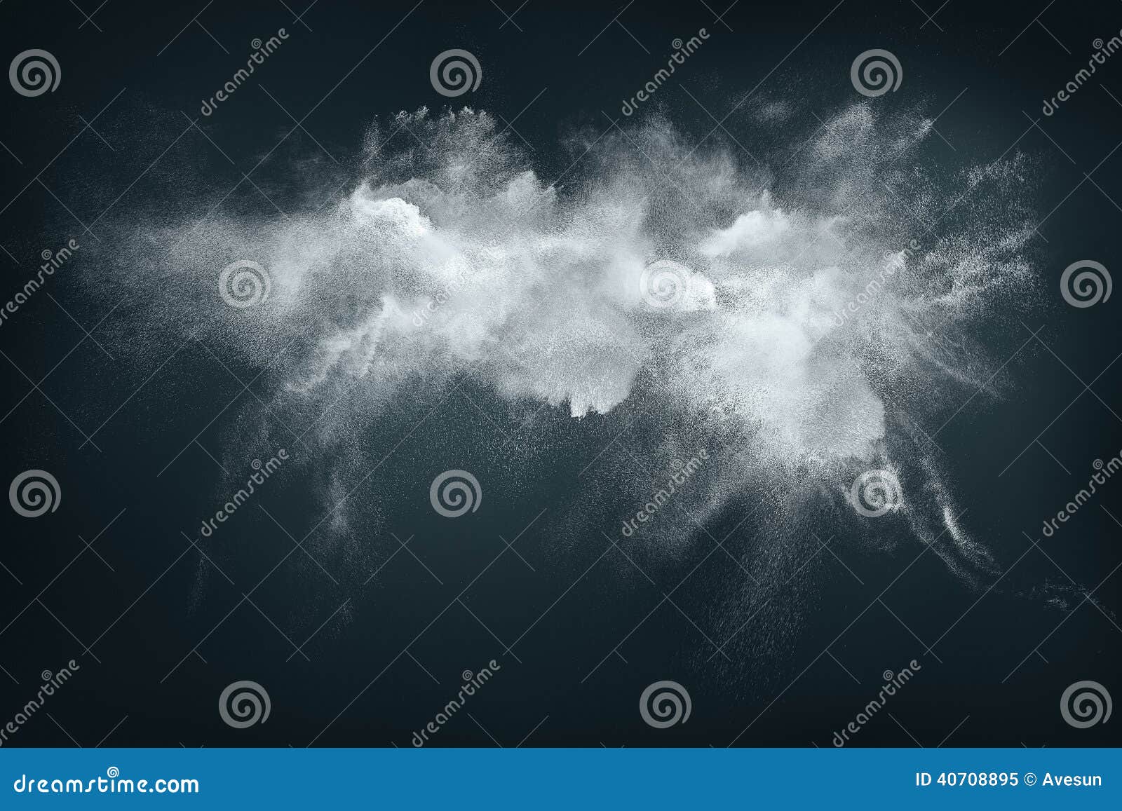 abstract  of white powder cloud