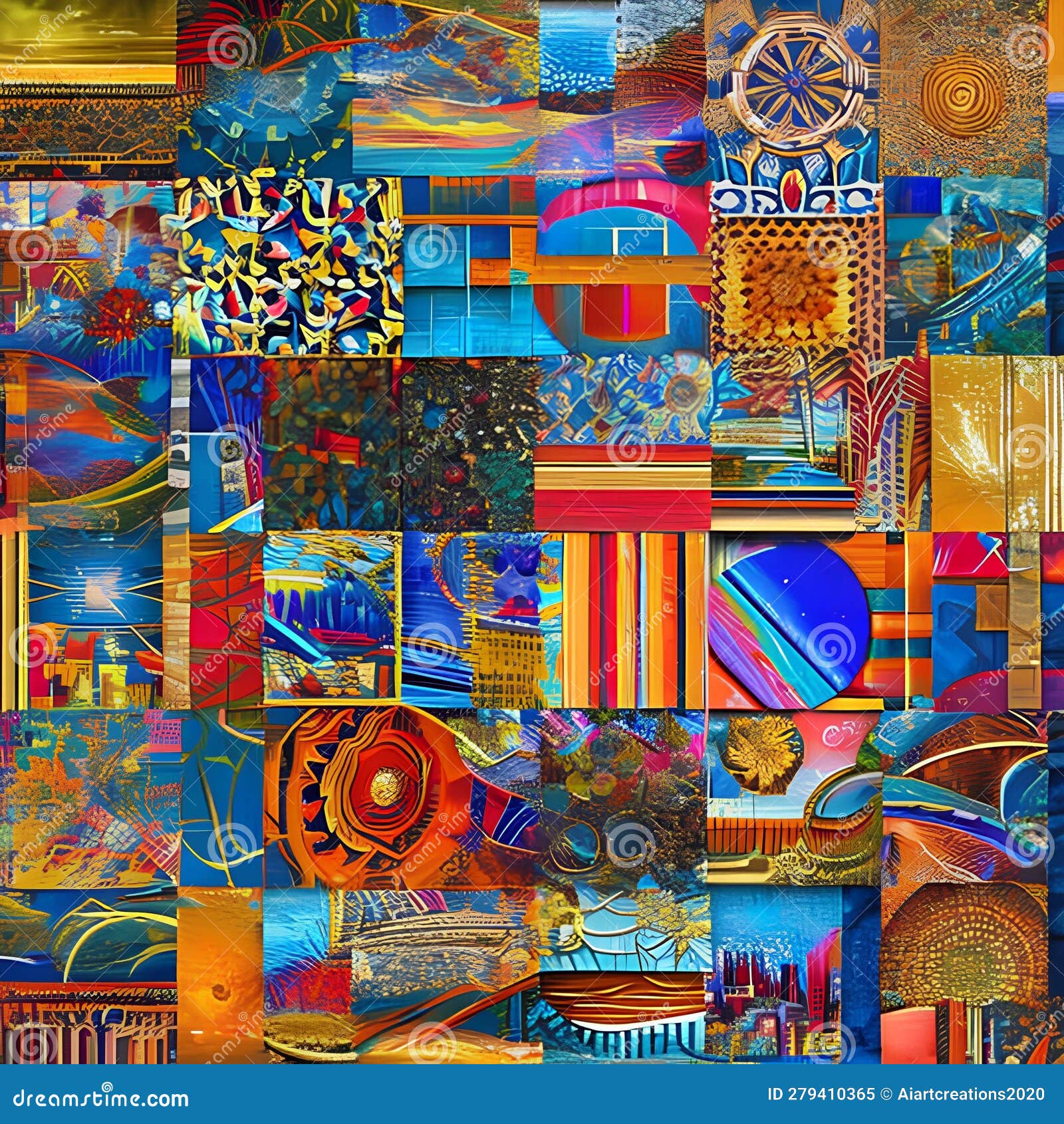 1568 Abstract Digital Art Collage a Creative and Eclectic Background