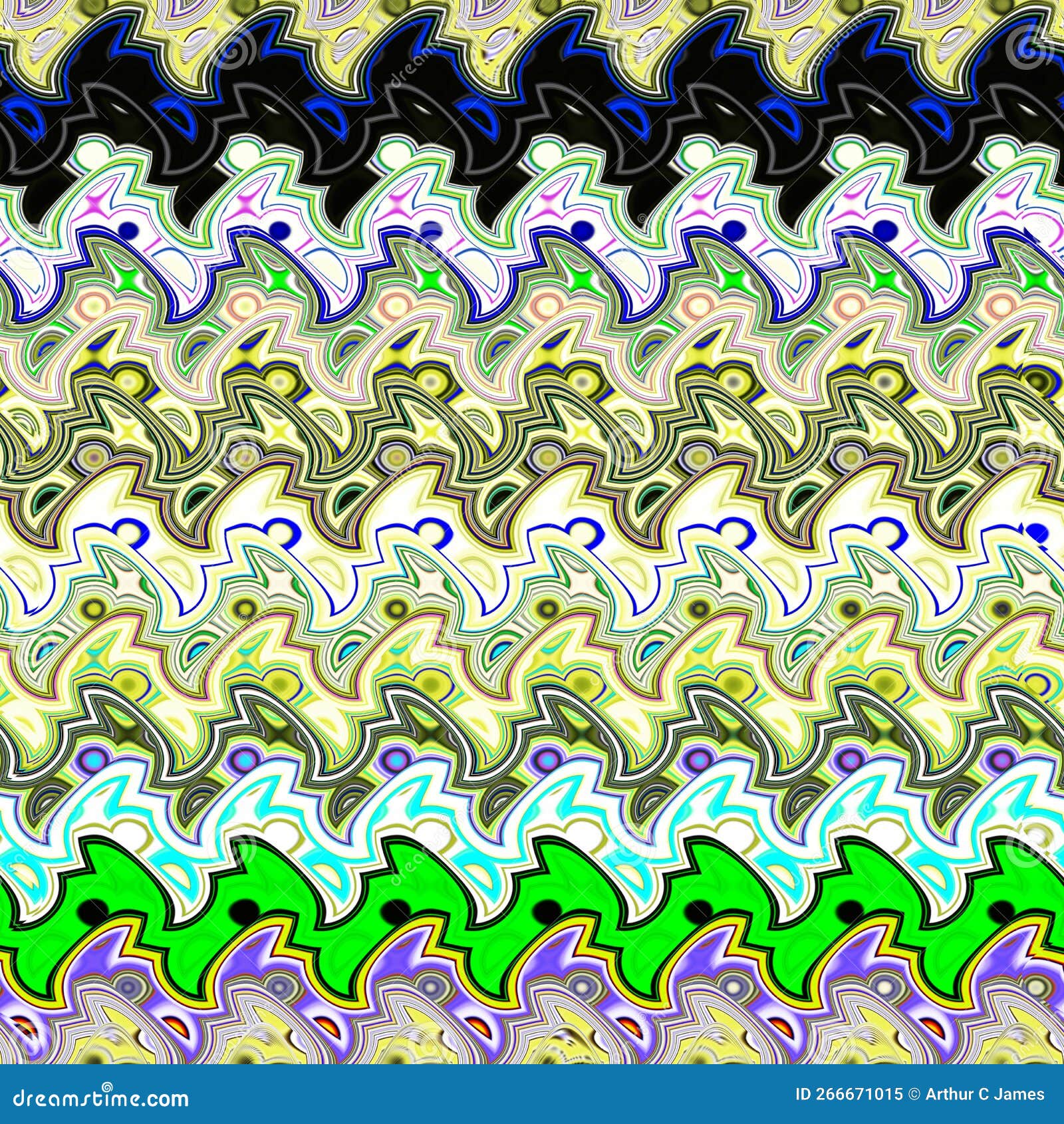 Abstract and Contemporary Digital Art Wave Design Stock Image Image