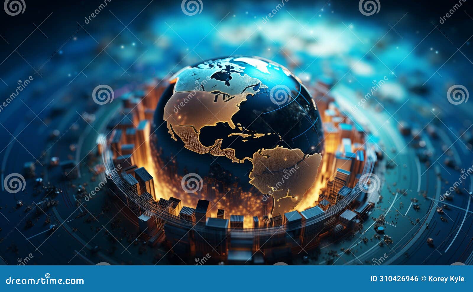 Abstract Digital Data PC Computer Earth Gaming Wallpaper Background Art