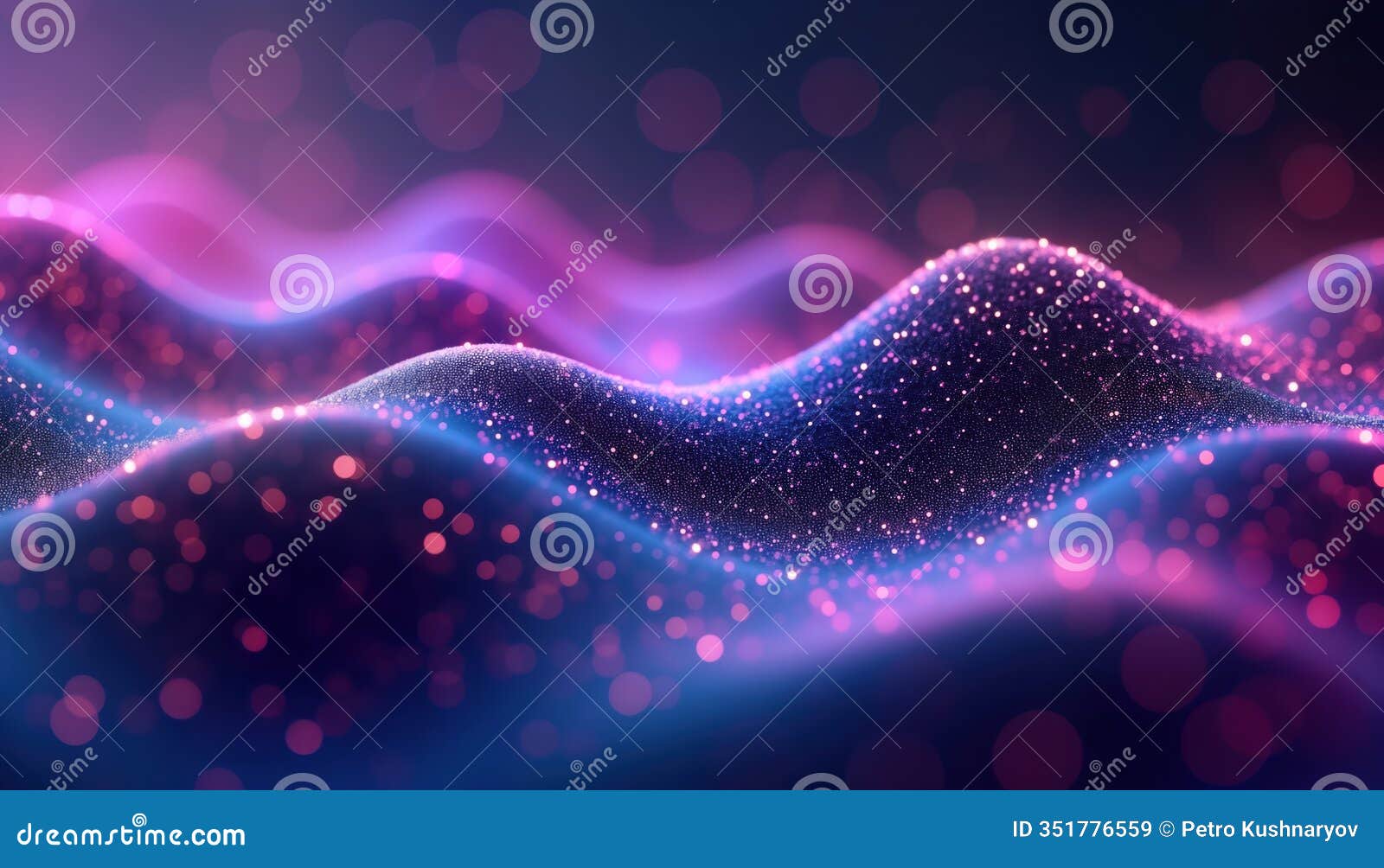 abstract digital  with colorful wavy lines, sparkling particles. futuristic, dynamic tech background. creative concept of
