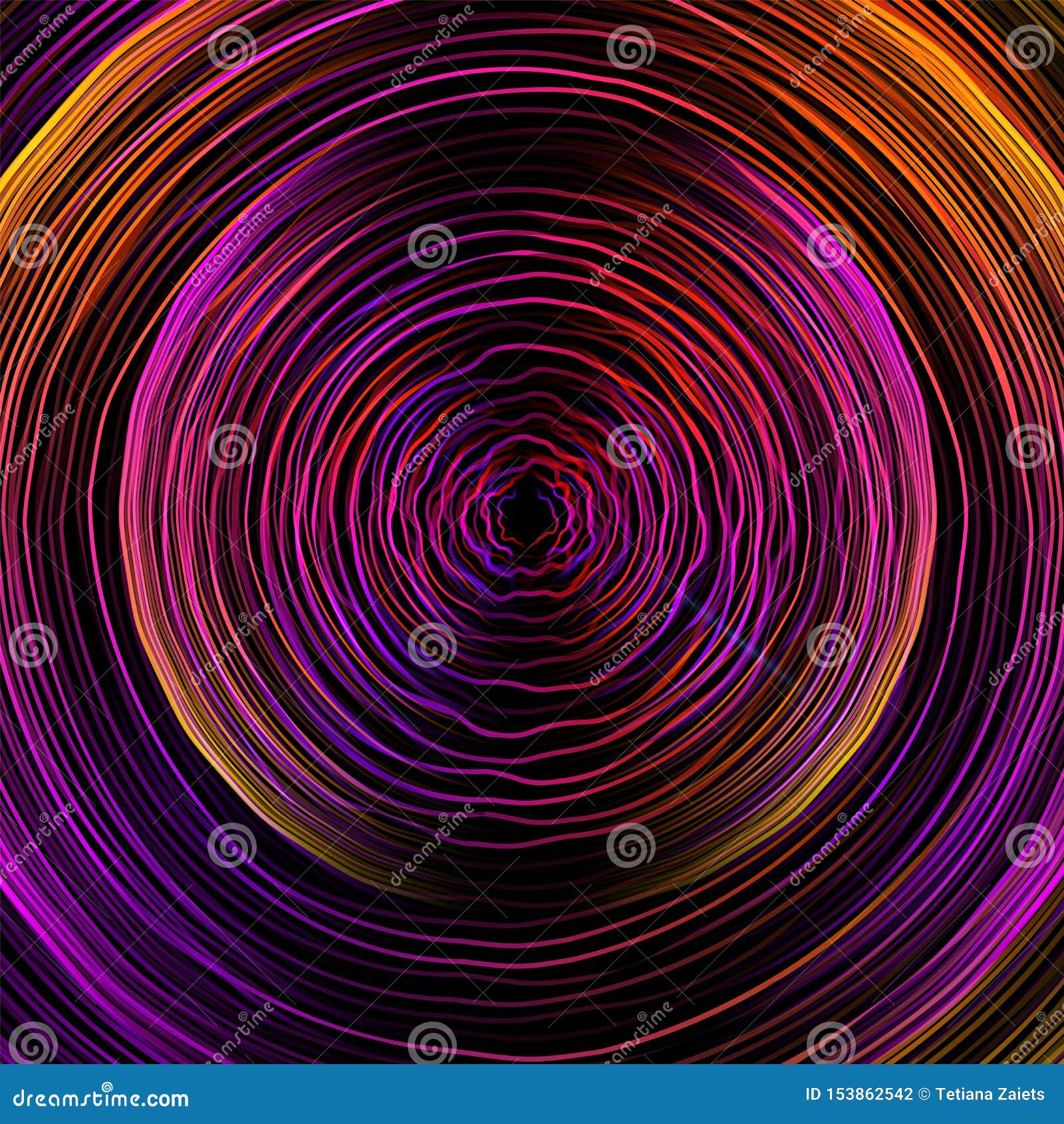 Abstract Digital Future Wave Lines Vector Background in Circle Shape
