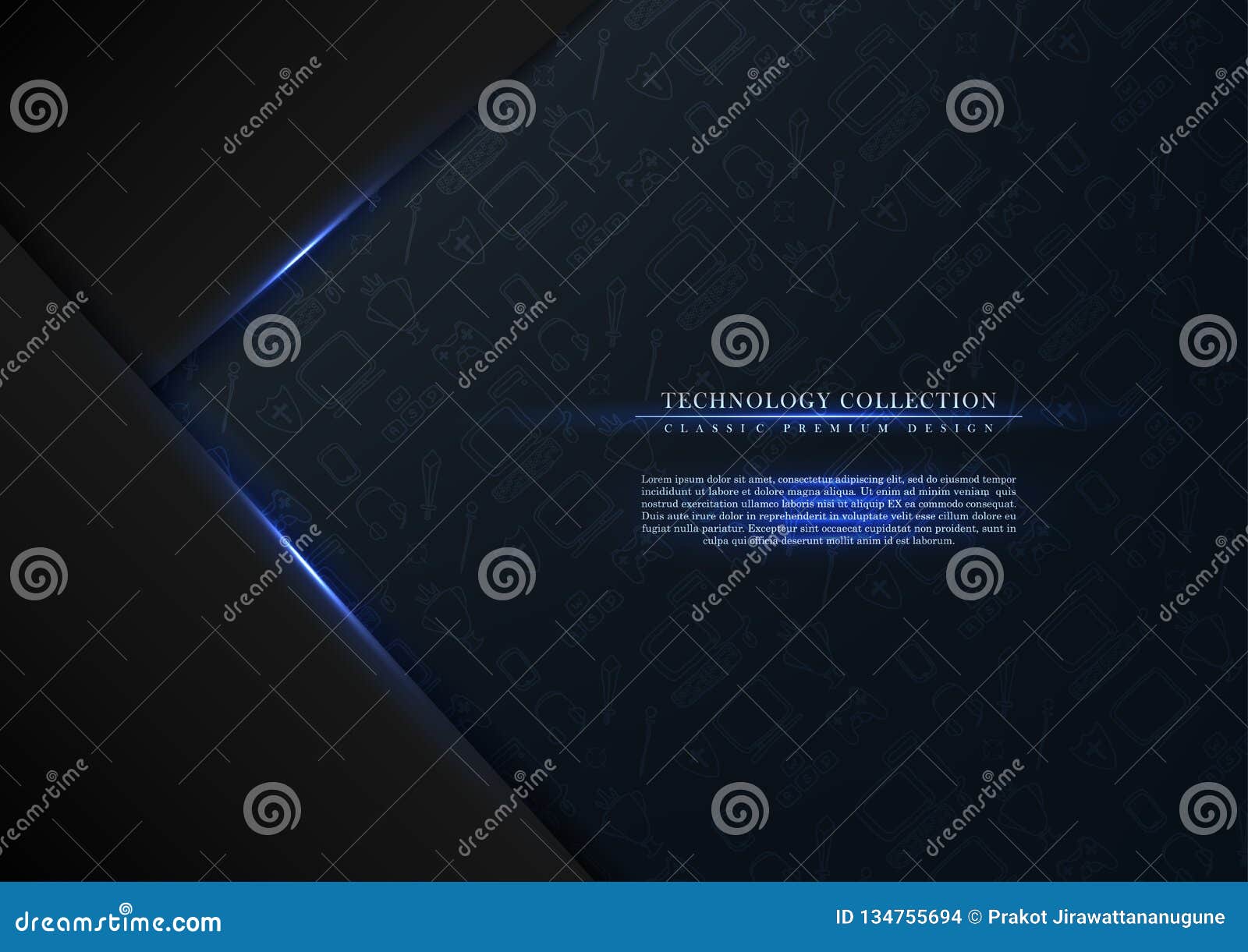 Abstract Digital Technology Future Cartoon Background Vector Stock