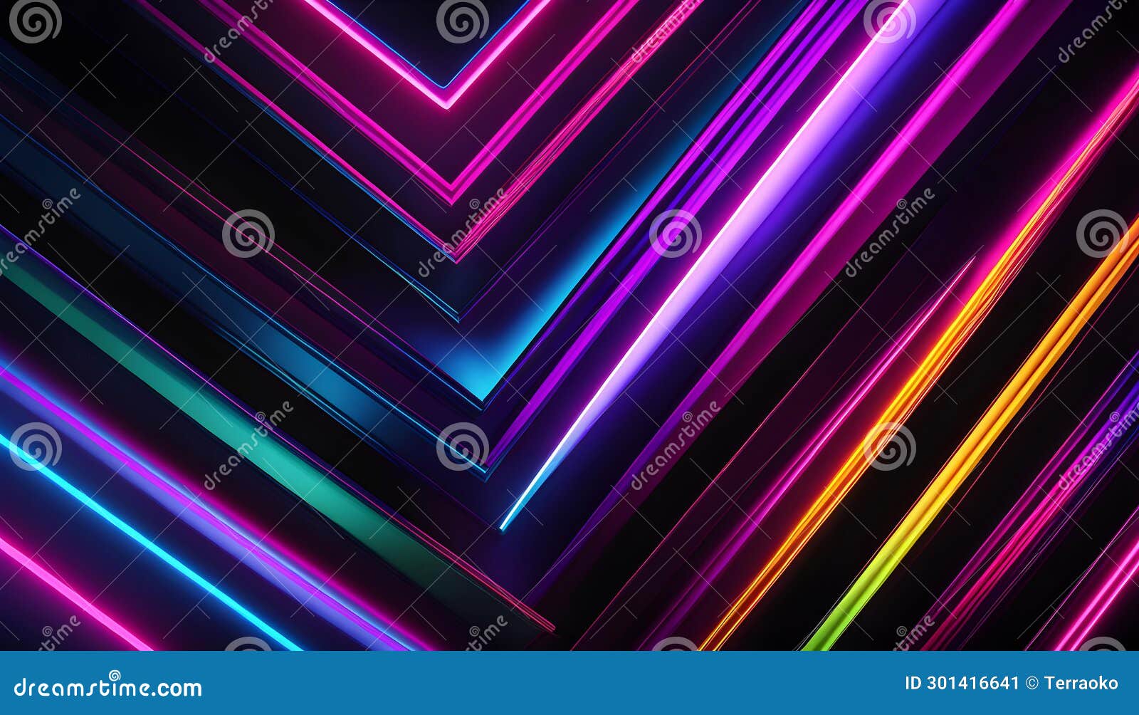 Abstract Diverging Neon Lines Isolated on Black Background. Digital Techno  Wallpaper for Design, 3D Rendering, Stock Illustration - Illustration of  flash, lines: 301416641