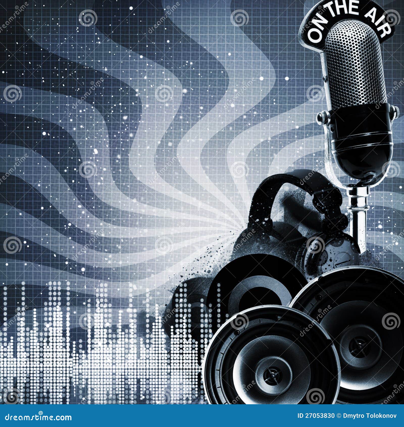 Abstract DJ backgrounds stock illustration. Illustration of grunge