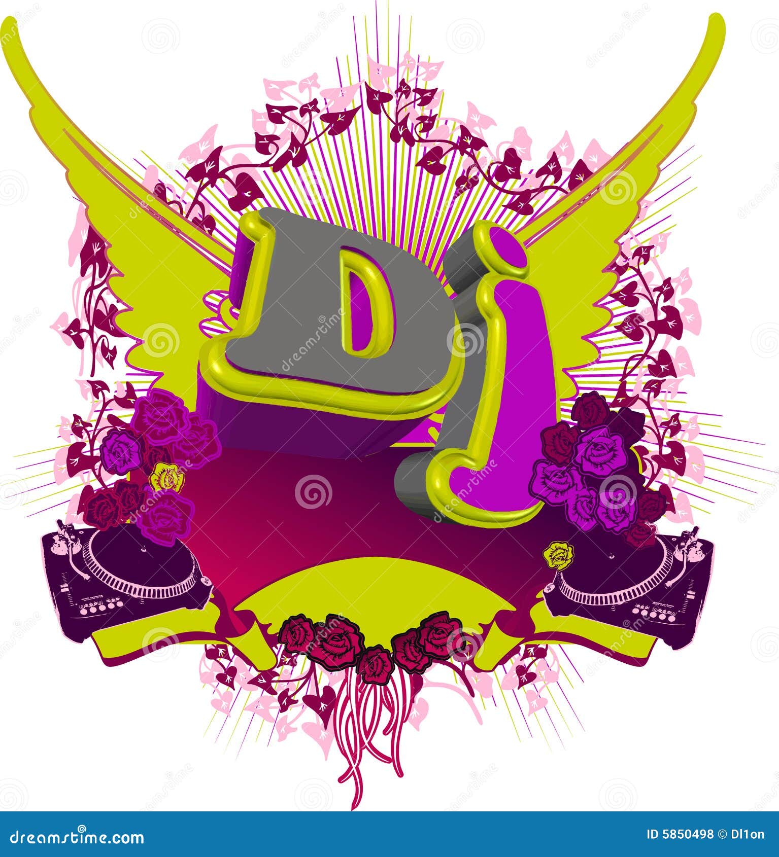Abstract DJ Splash. Music Background Stock Vector - Illustration of icon,  disc: 5850498