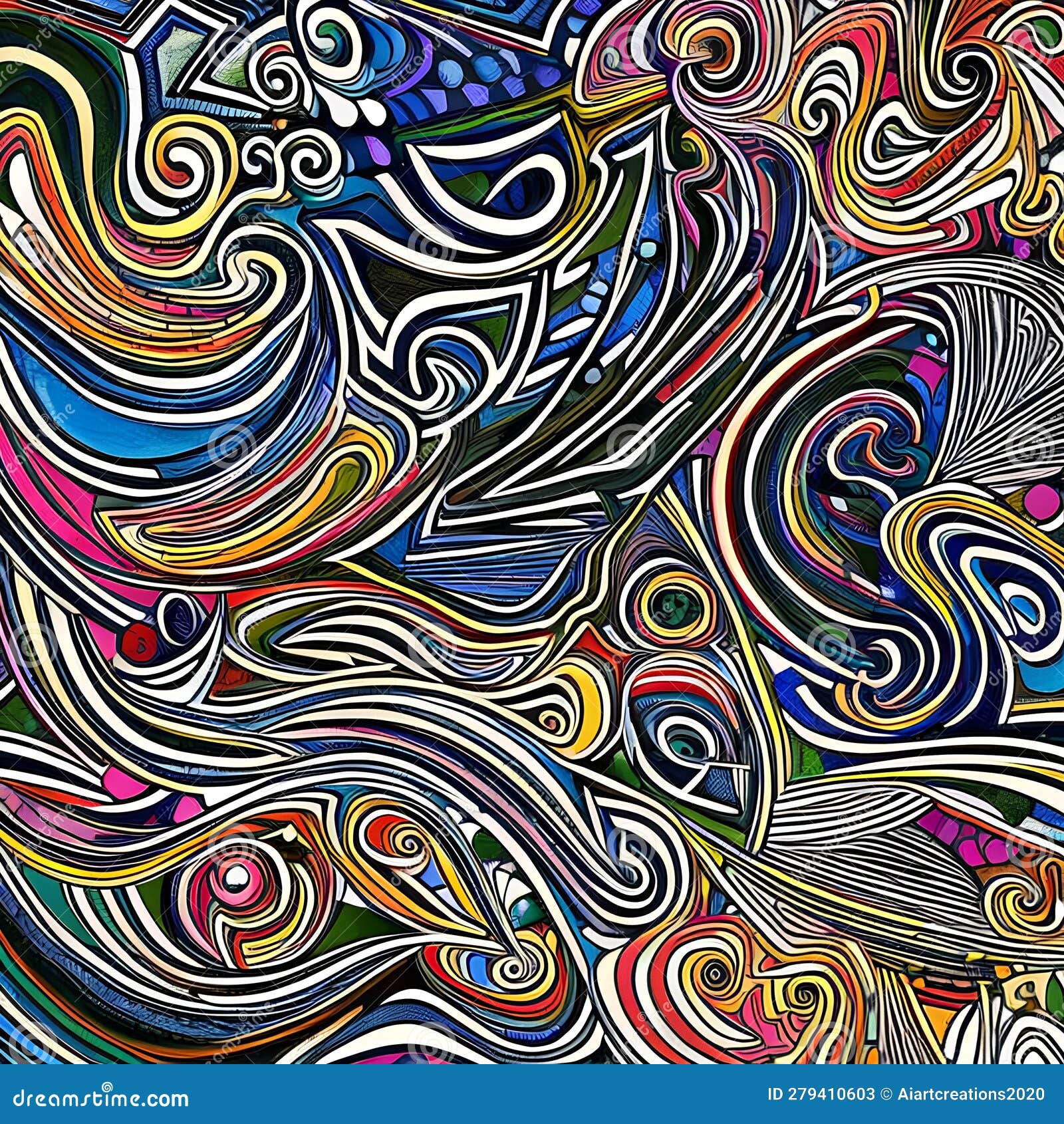 1604 Abstract Doodle Art a Creative and Expressive Background