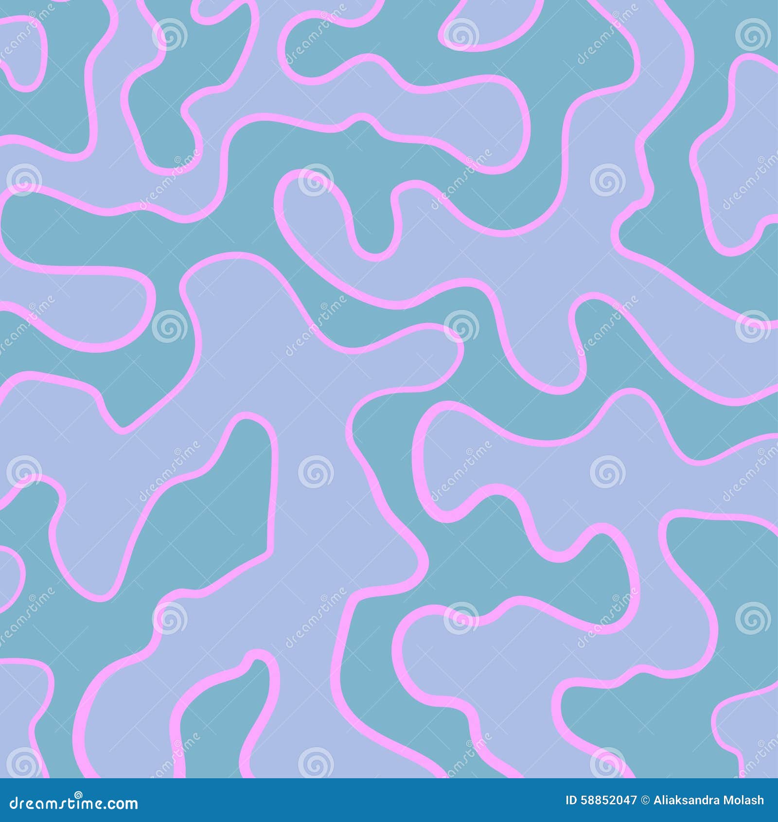 Abstract Doodle Blue Color Background Stock Vector - Illustration of