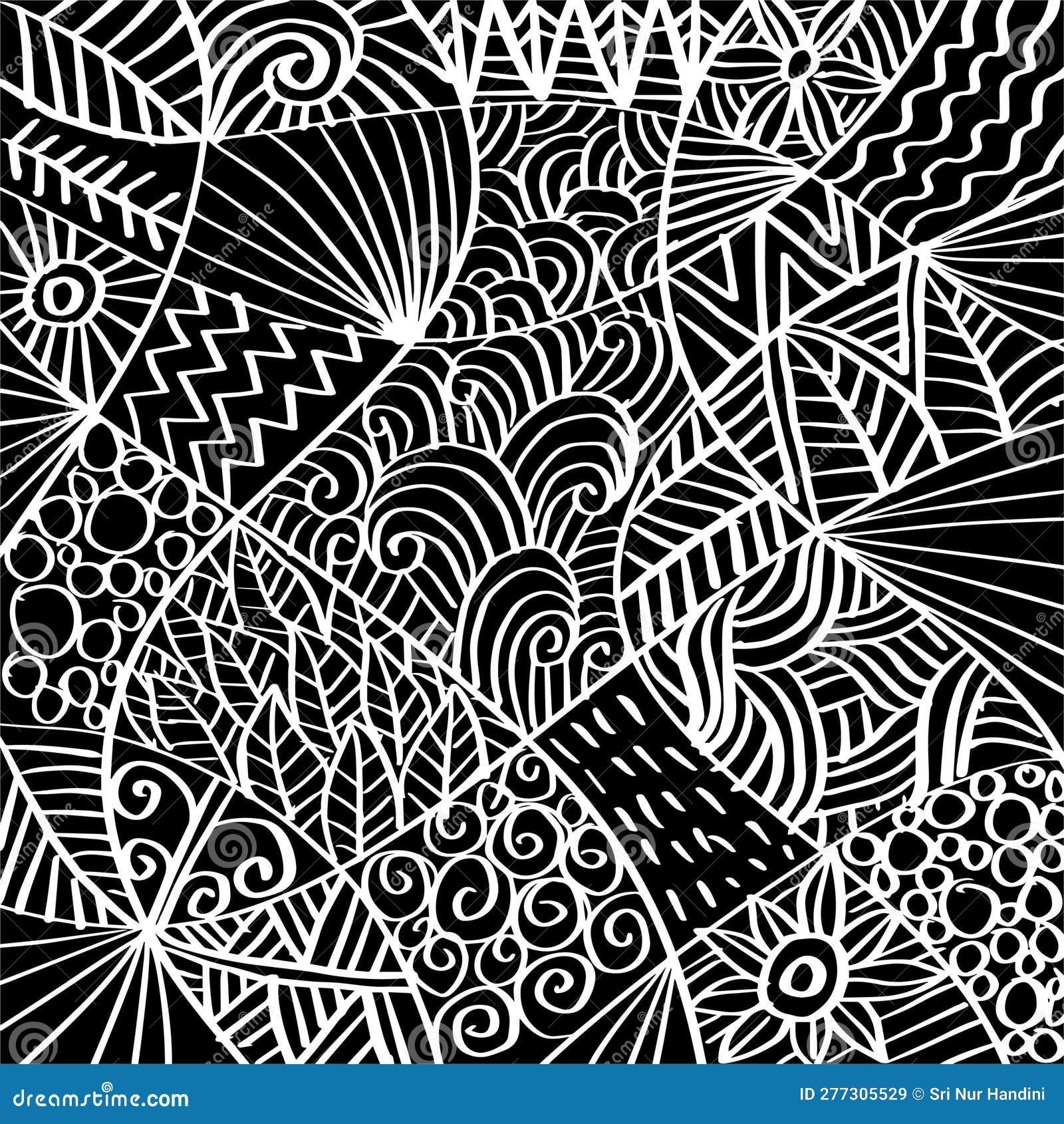 Abstract Doodle Drawing Background. Stock Illustration Illustration