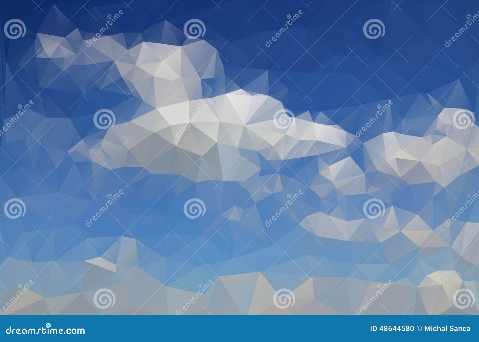 abstract drawing azure blue sky