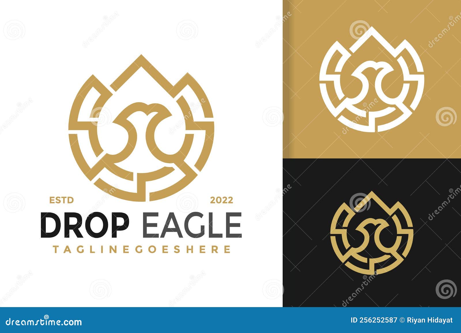 Abstract Drop Eagle Logo Design, Brand Identity Logos Vector, Modern