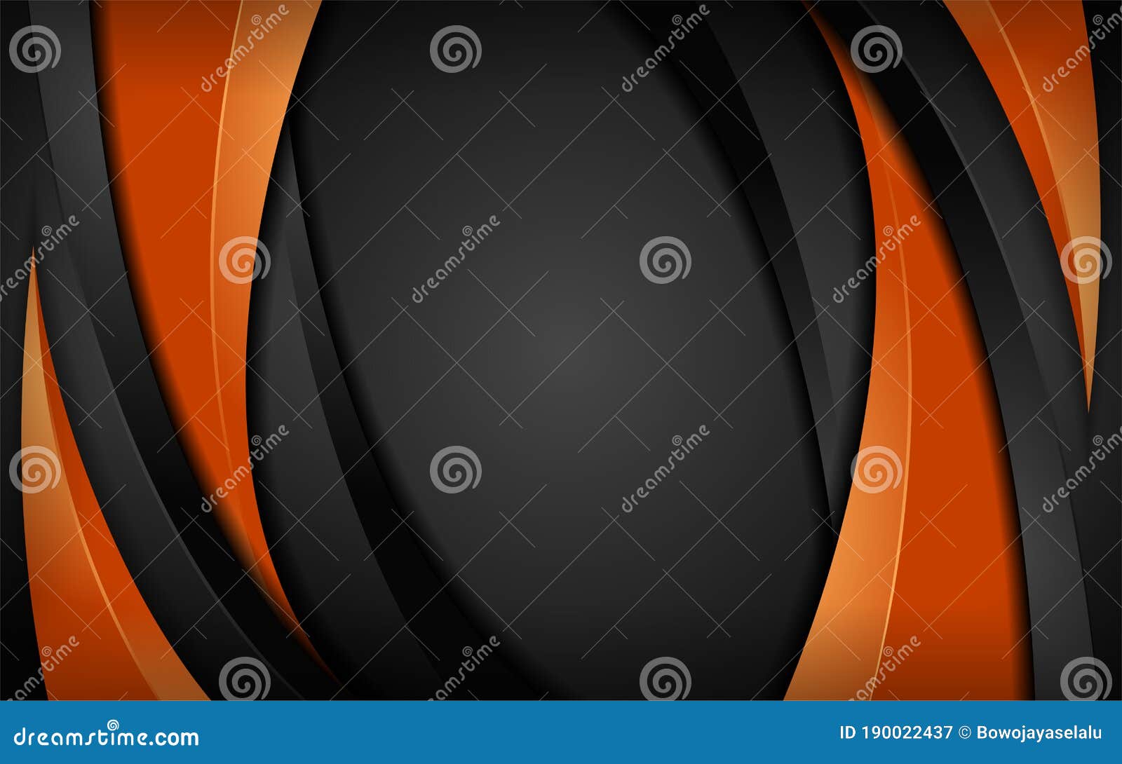 Abstract Dynamic Orange and Black Combination Background Design Stock