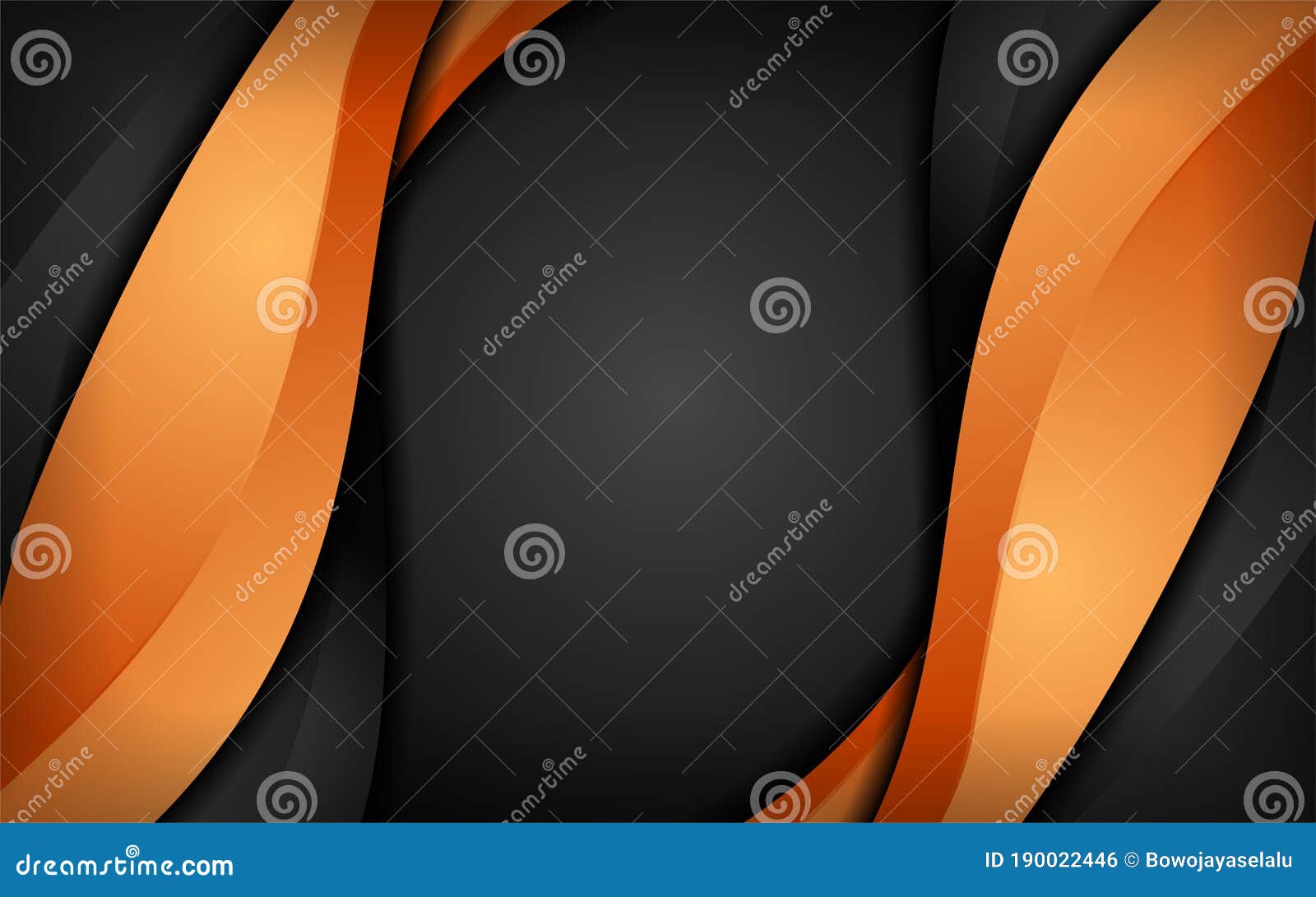 Abstract Dynamic Orange and Black Combination Background Design Stock