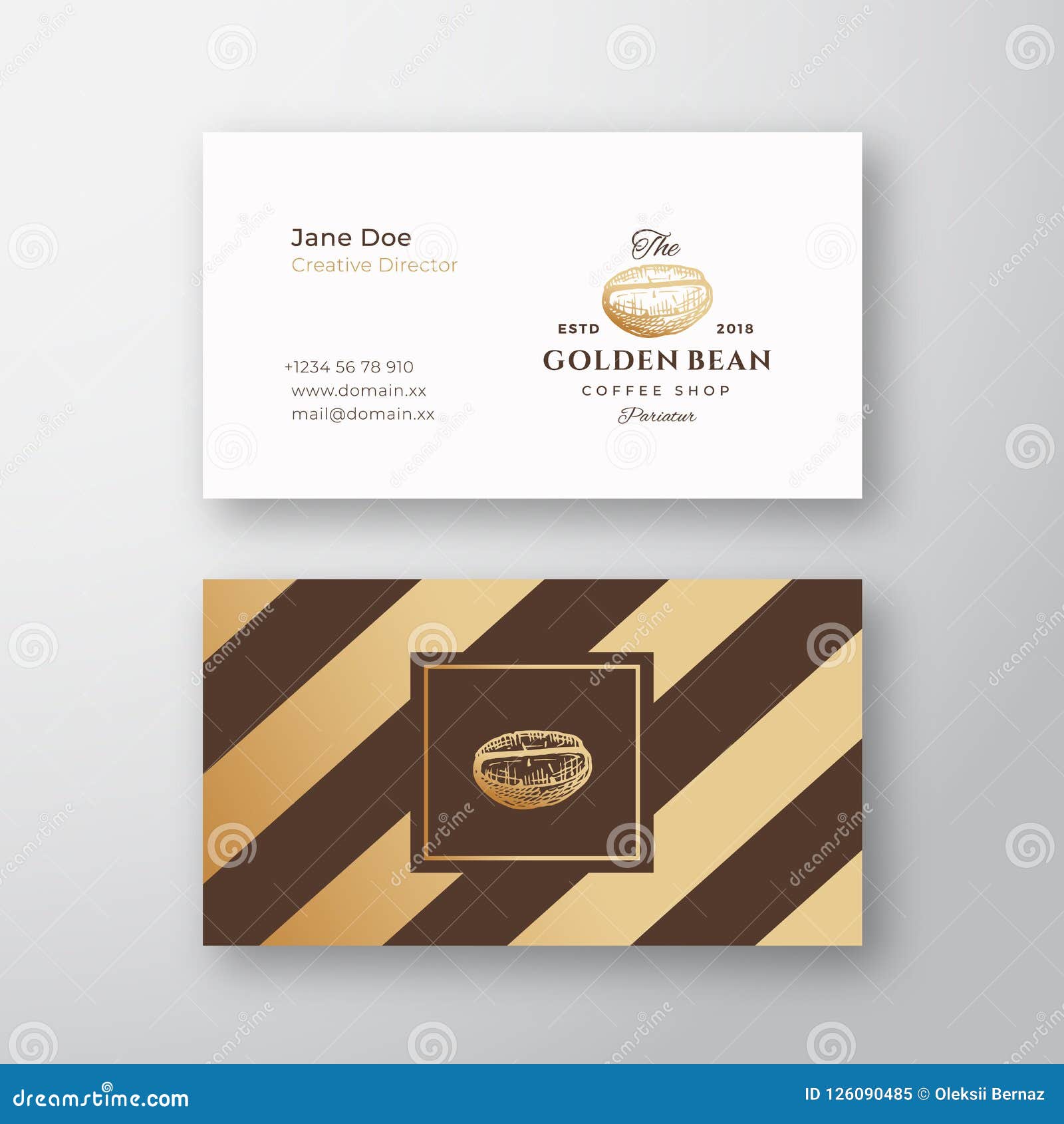 Abstract Elegant Vector Coffee Logo and Business Card Template Regarding Coffee Business Card Template Free