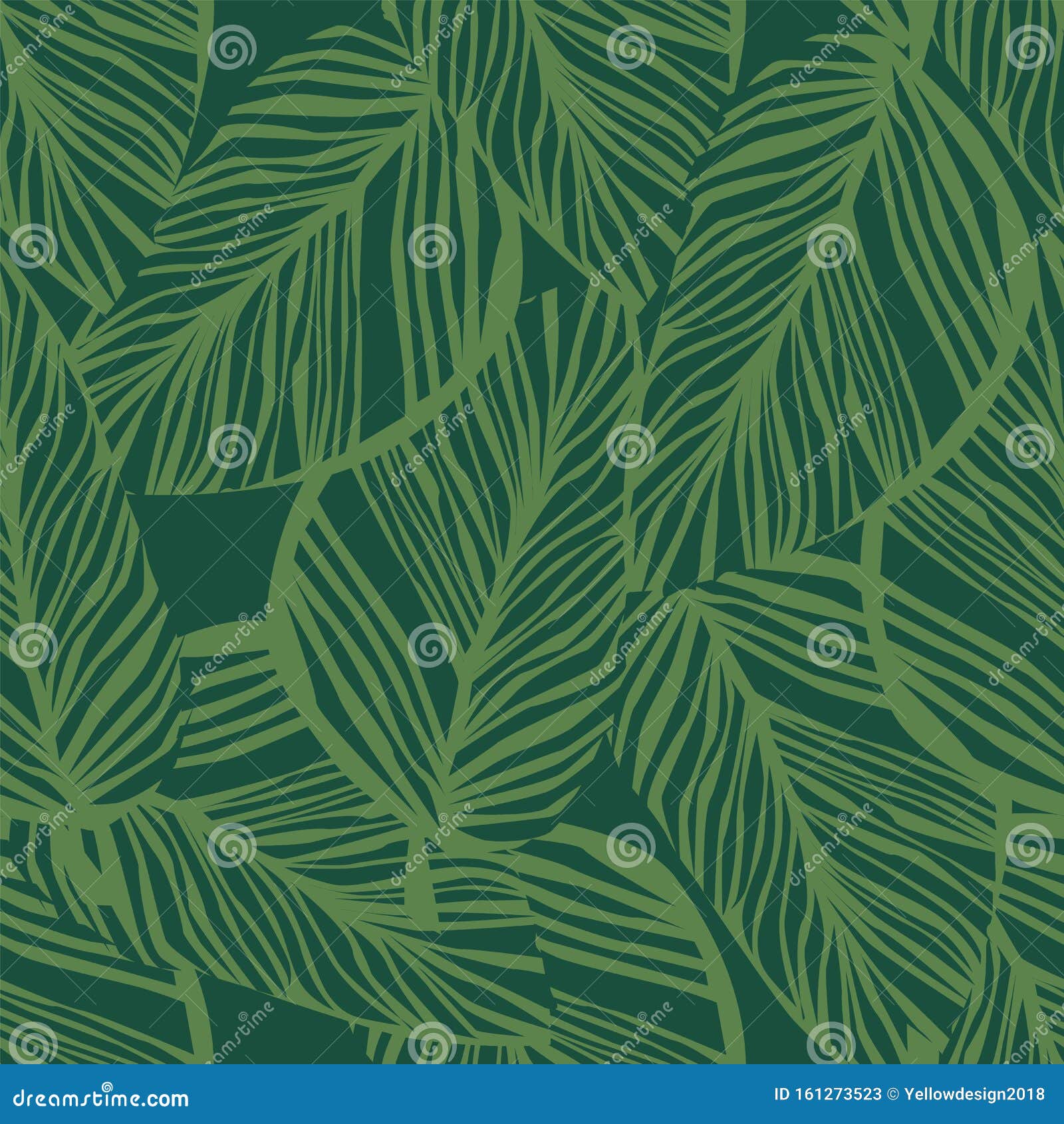 Seamless Background Pattern Green Wallpaper Vector Illustration