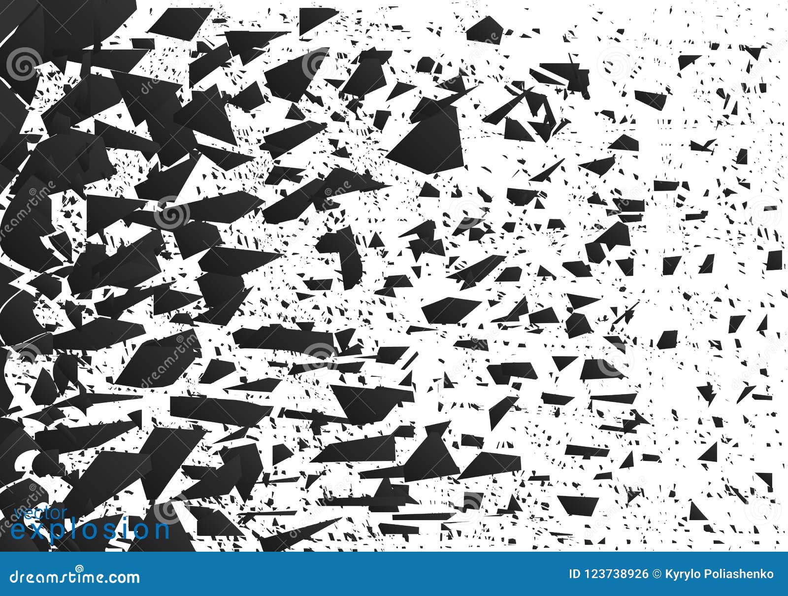 Abstract Explosion of Black. Stock Vector - Illustration of graphic ...