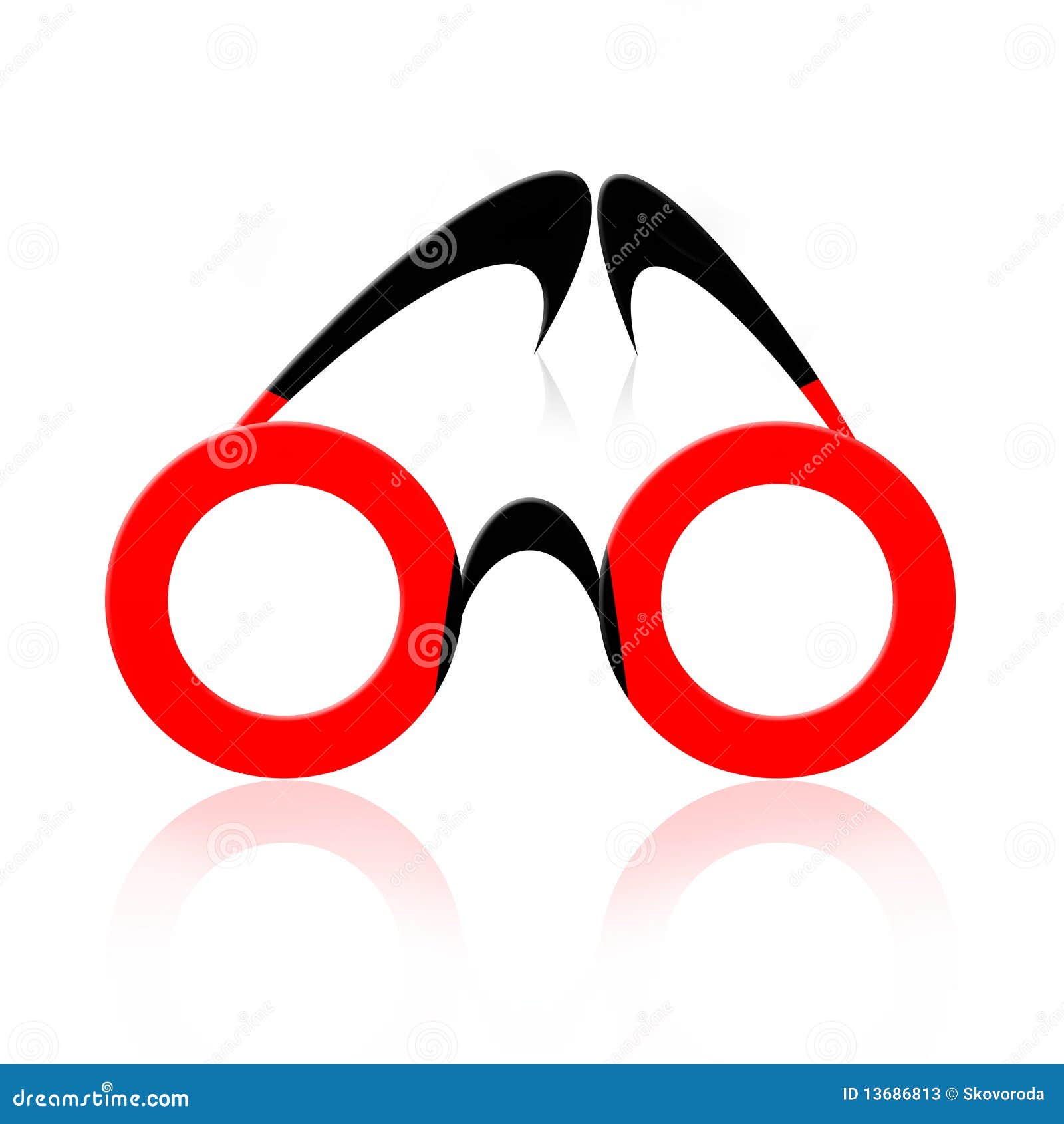 Abstract Eyeglasses stock illustration. Illustration of fancy 13686813