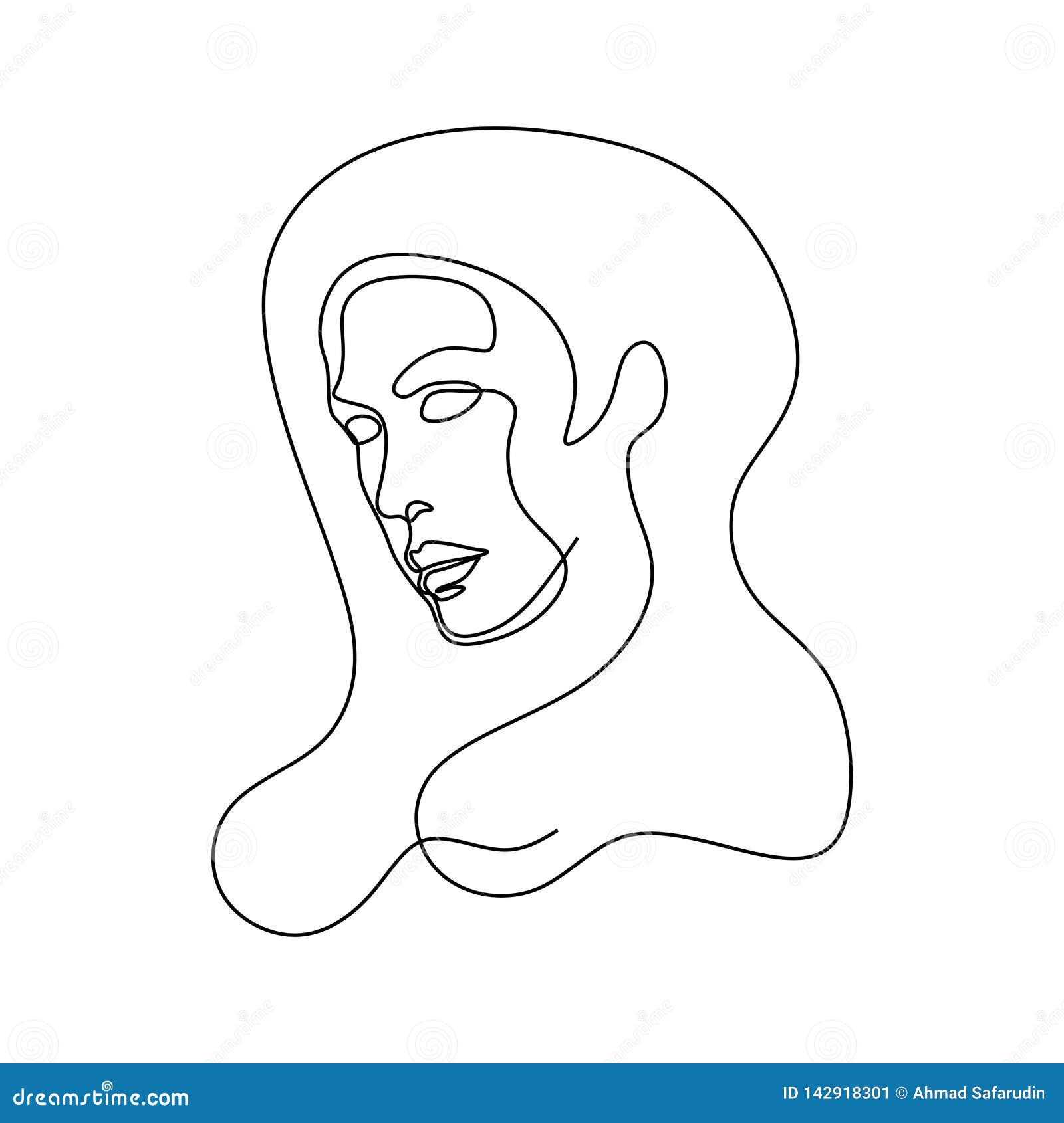 Face Drawing In One Line