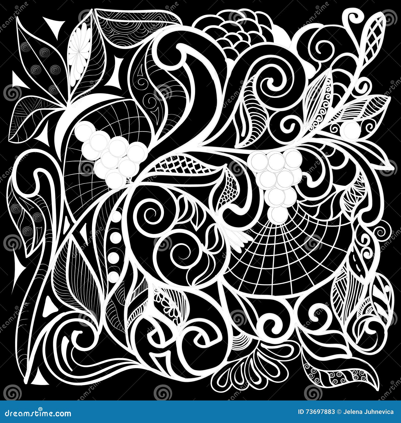 Abstract Fantastic Ornament Stock Illustration Illustration of