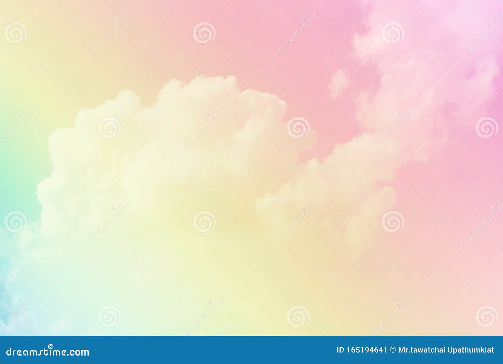 Abstract Fantasy Background Sweet Colorful Summer Sky And Clouds With Pastel Tone Stock Image Image Of Journey Cloud
