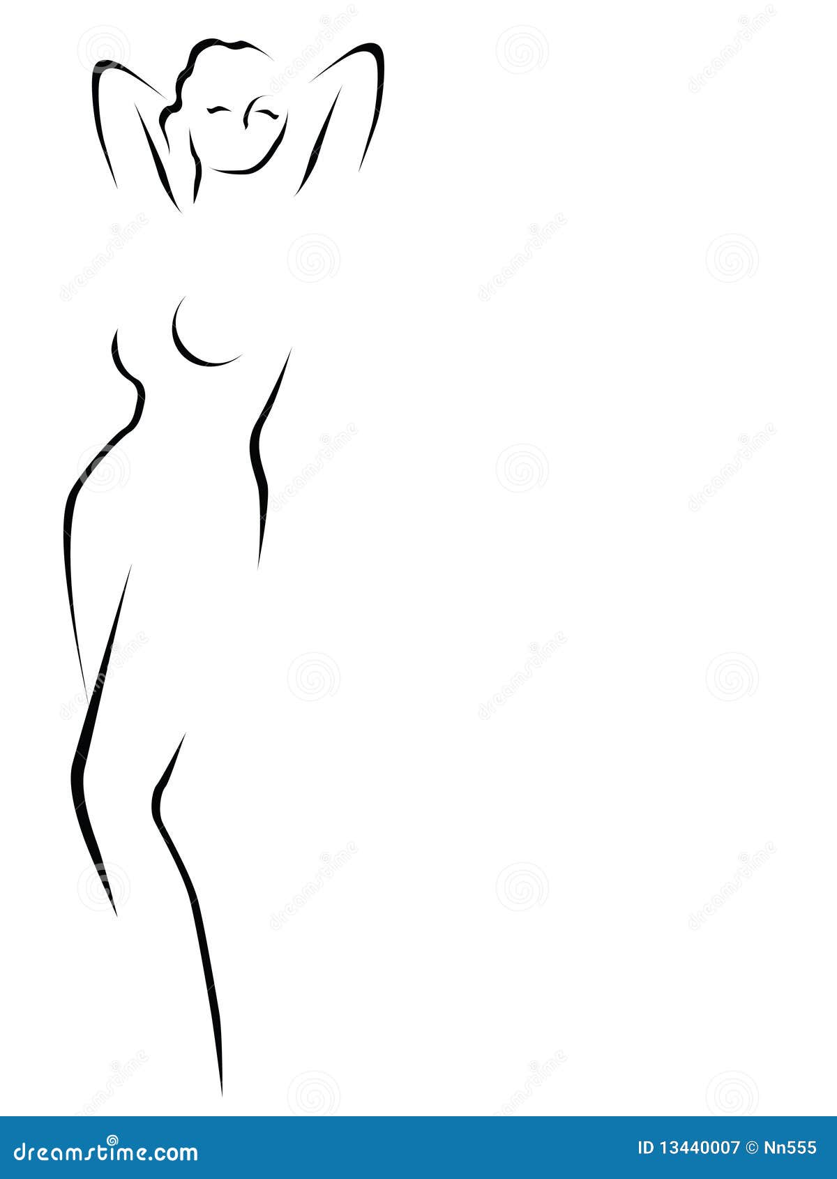 Abstract female form stock vector. Image of draw, design - 13440007