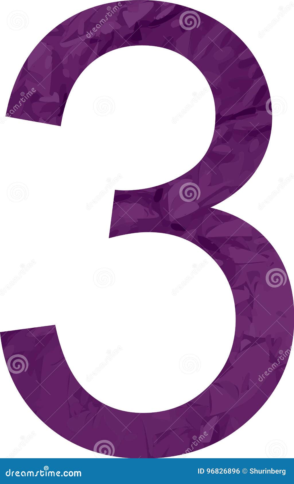 Abstract Figure,number. Vector Illustration Style Tape Sign Stock