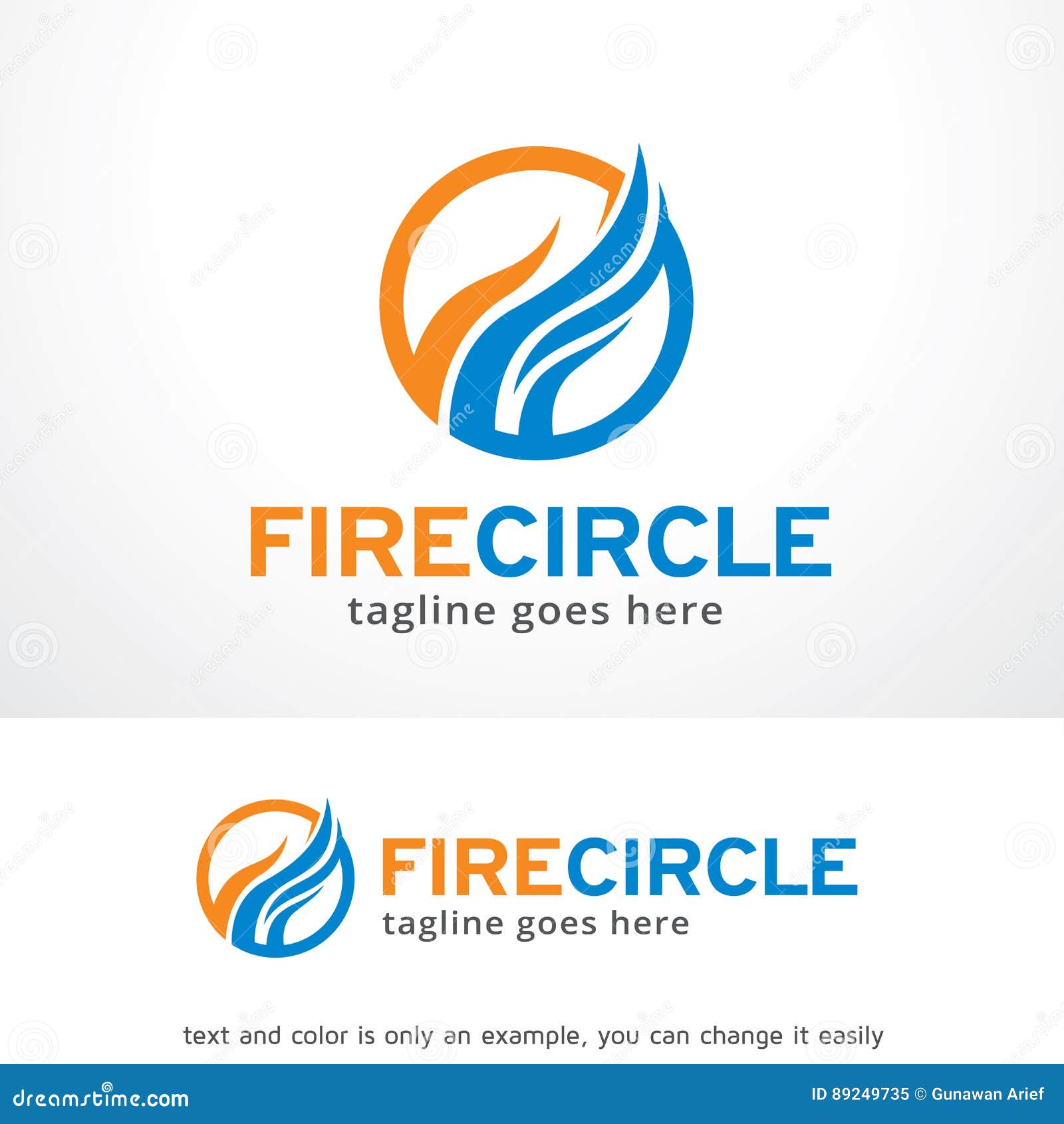 Abstract Fire Circle Logo Template Design Vector, Emblem, Design Concept, Creative Symbol, Icon