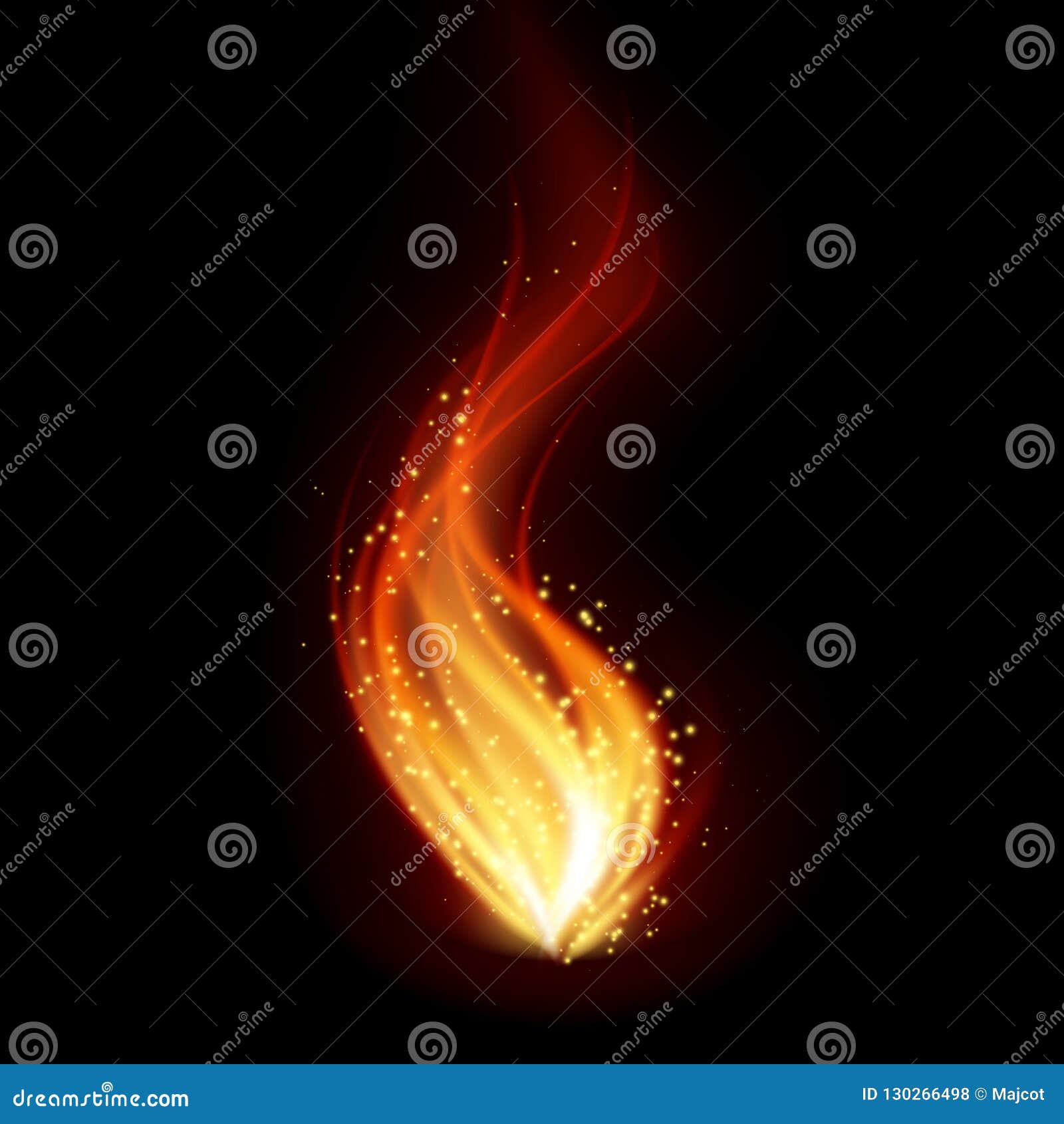 Abstract Fire Flames on Black Background Stock Vector - Illustration of  graphic, background: 130266498