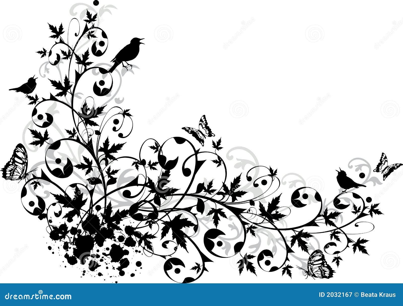 Abstract Floral Border Royalty Free Stock Photography - Image: 2032167